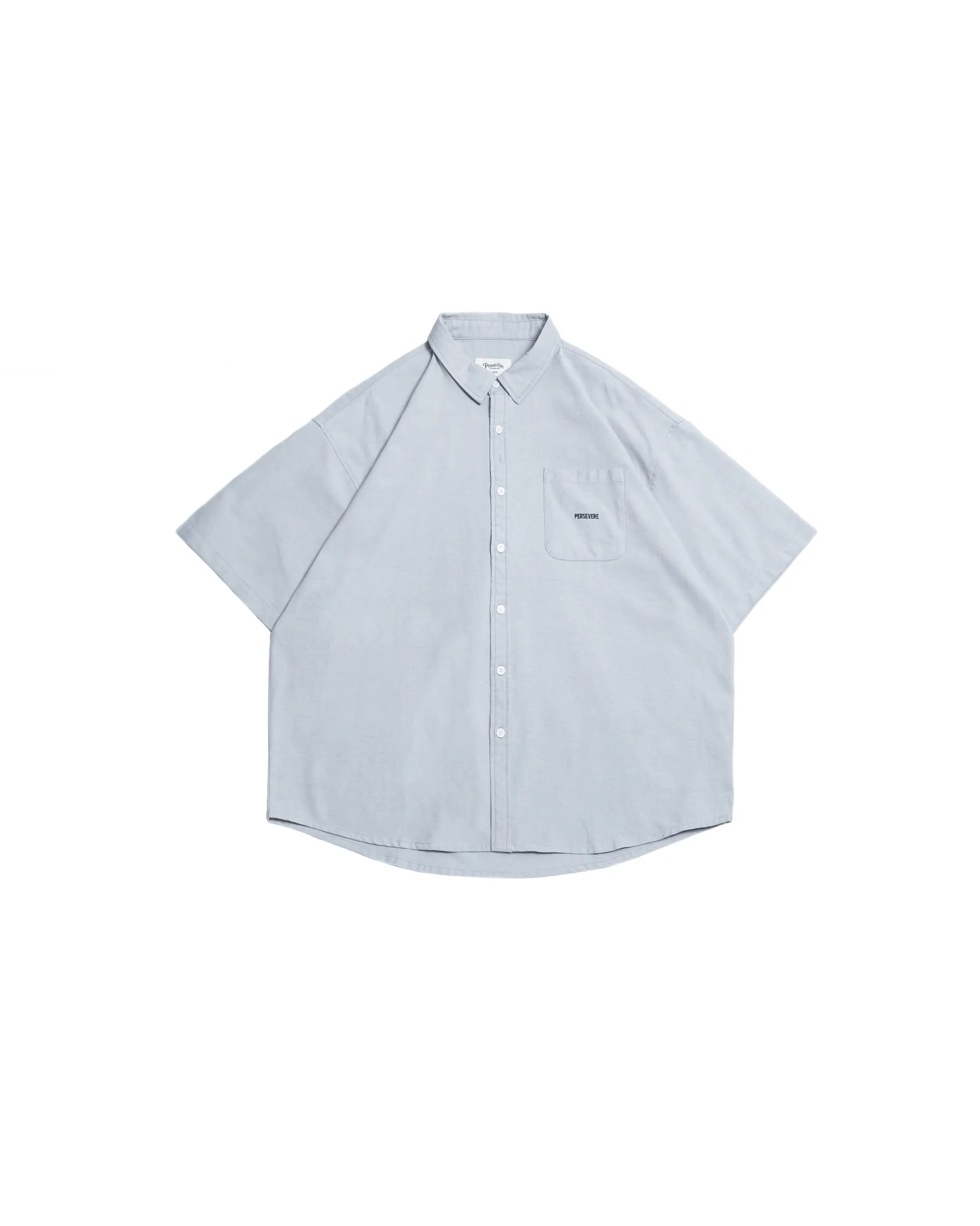 PERSEVERE LOOSE-FIT POCKET SHIRT - OXFORD GREY