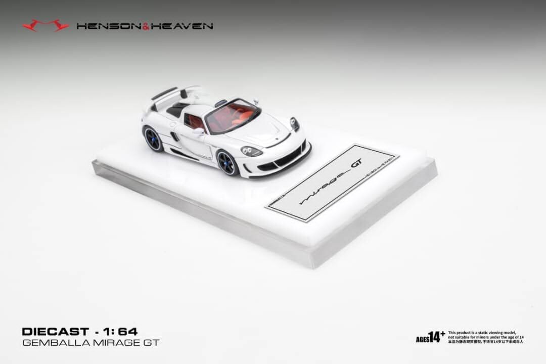 預訂:1/64 Henson & Heaven  Gemballa Mirage GT Pearl White (HHPCW )