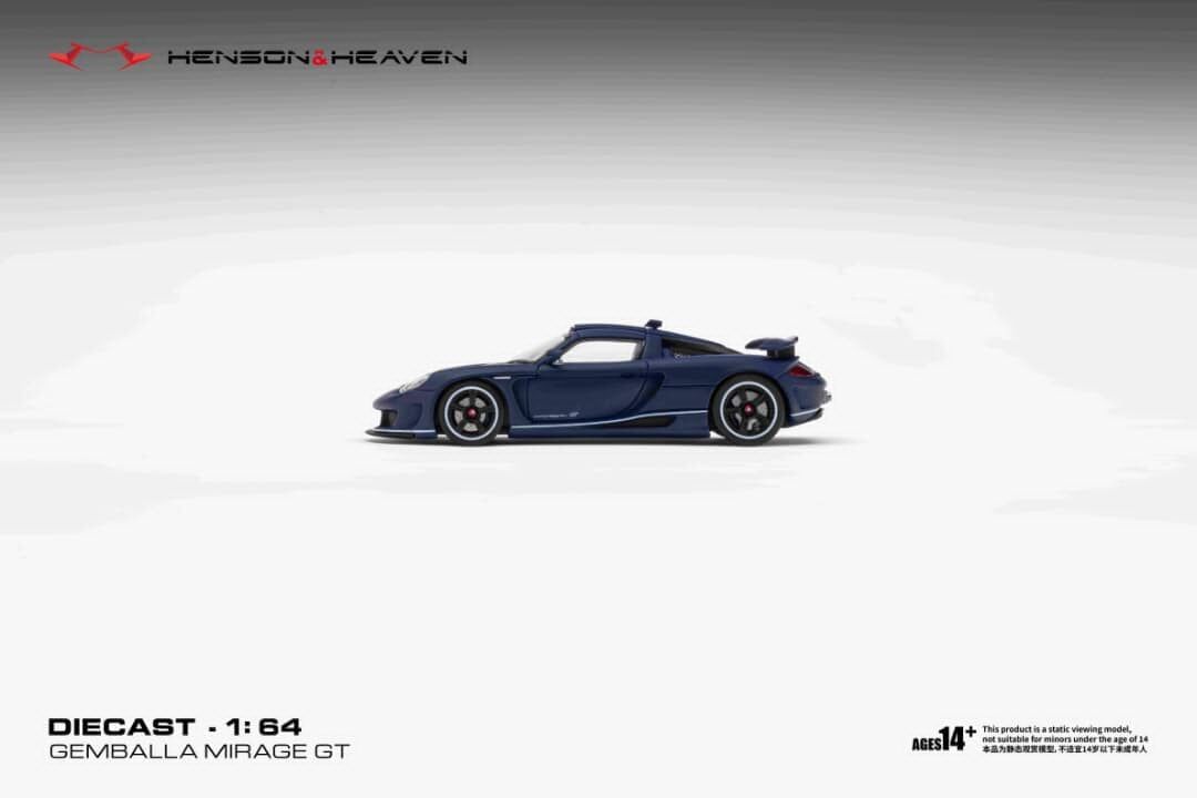 預訂:1/64 Henson & Heaven Gemballa Mirage GT Matt Blue (HHPCBL )