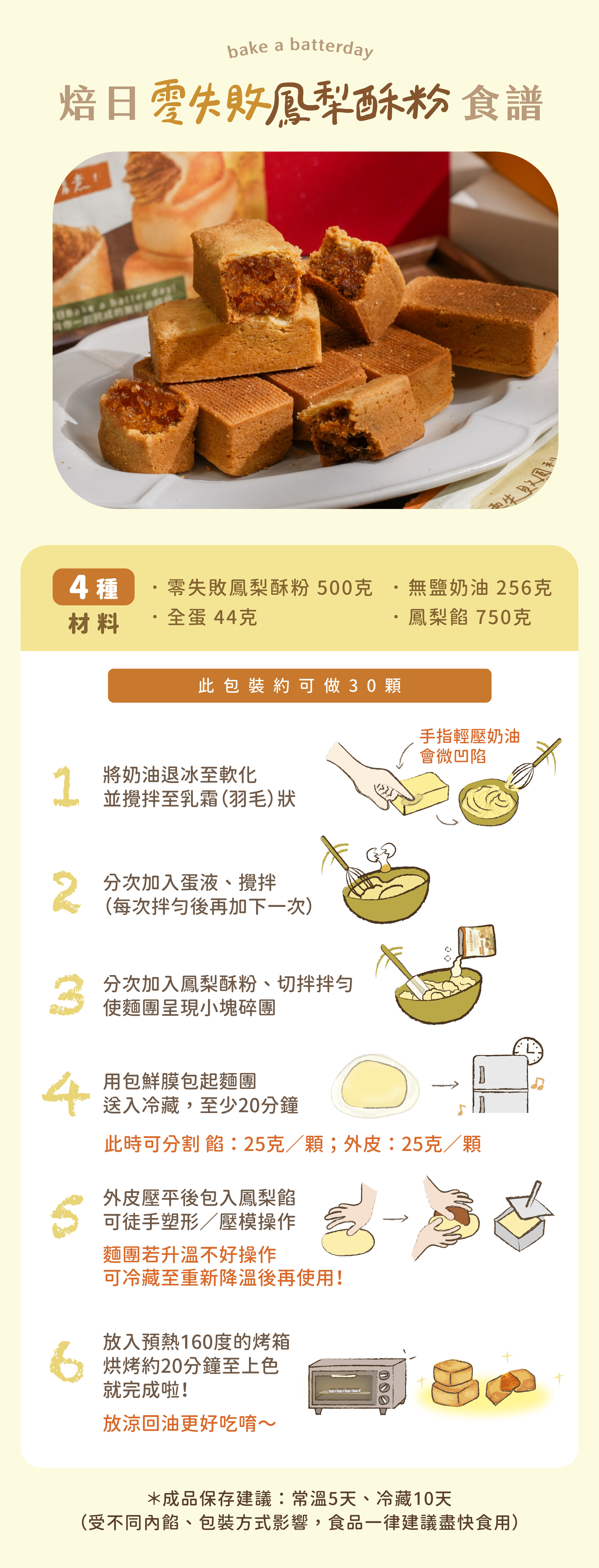 “焙日零失敗鳳梨酥粉食譜”
