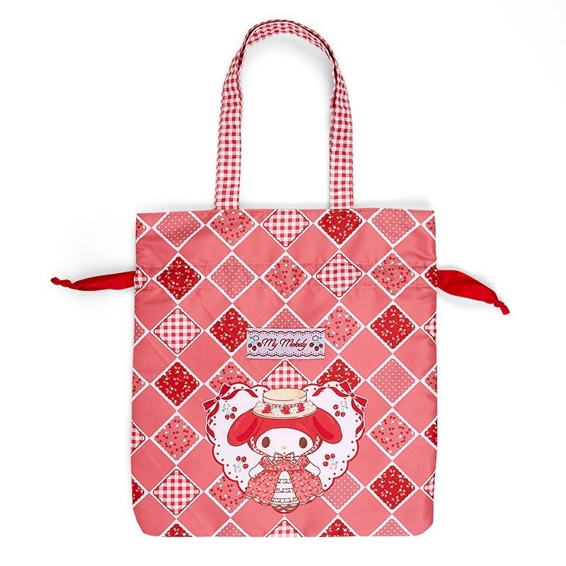 日版Sanrio My Melody 生日復古風系列 手提束繩袋
