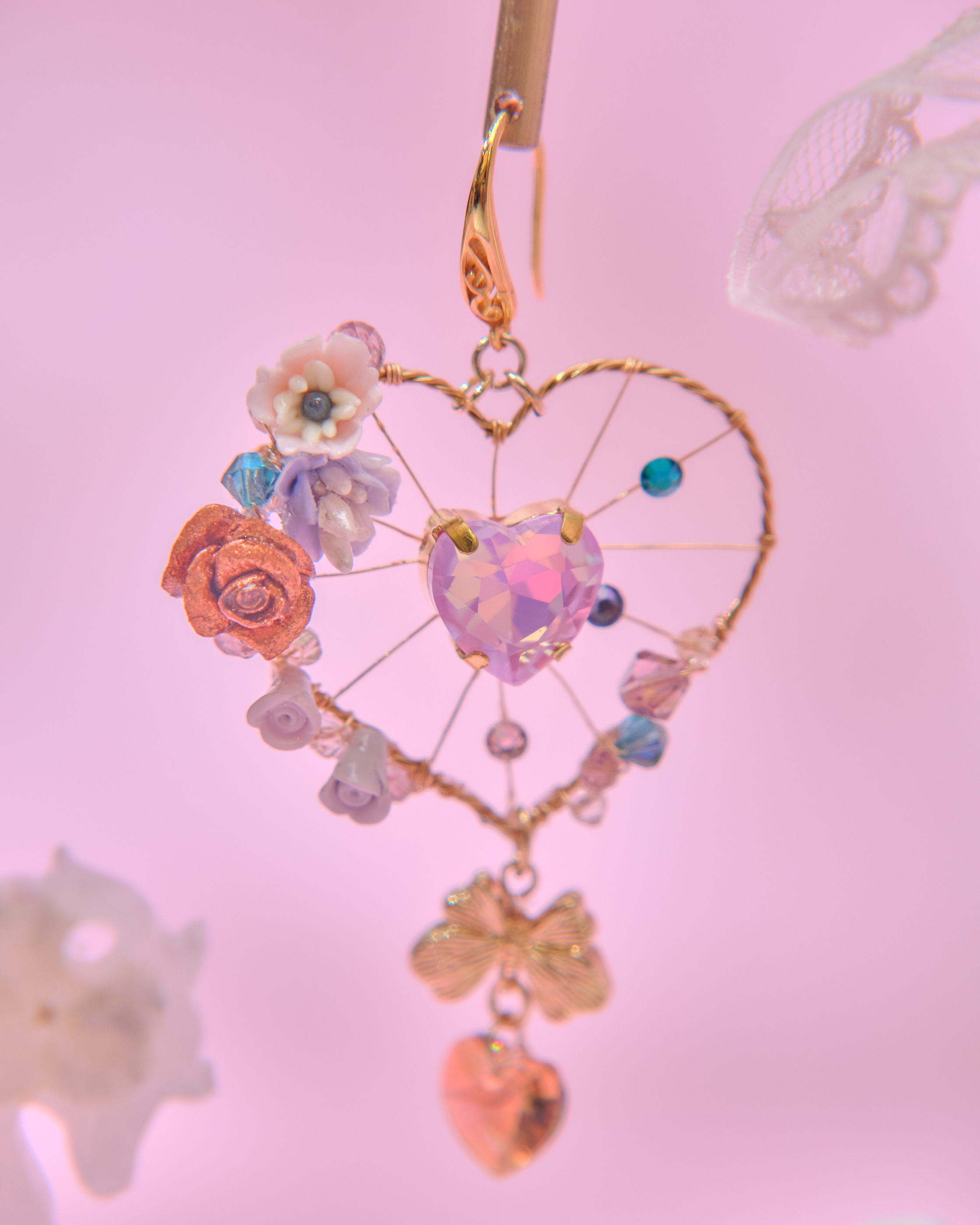 13728 Heart Petal Drop Earrings