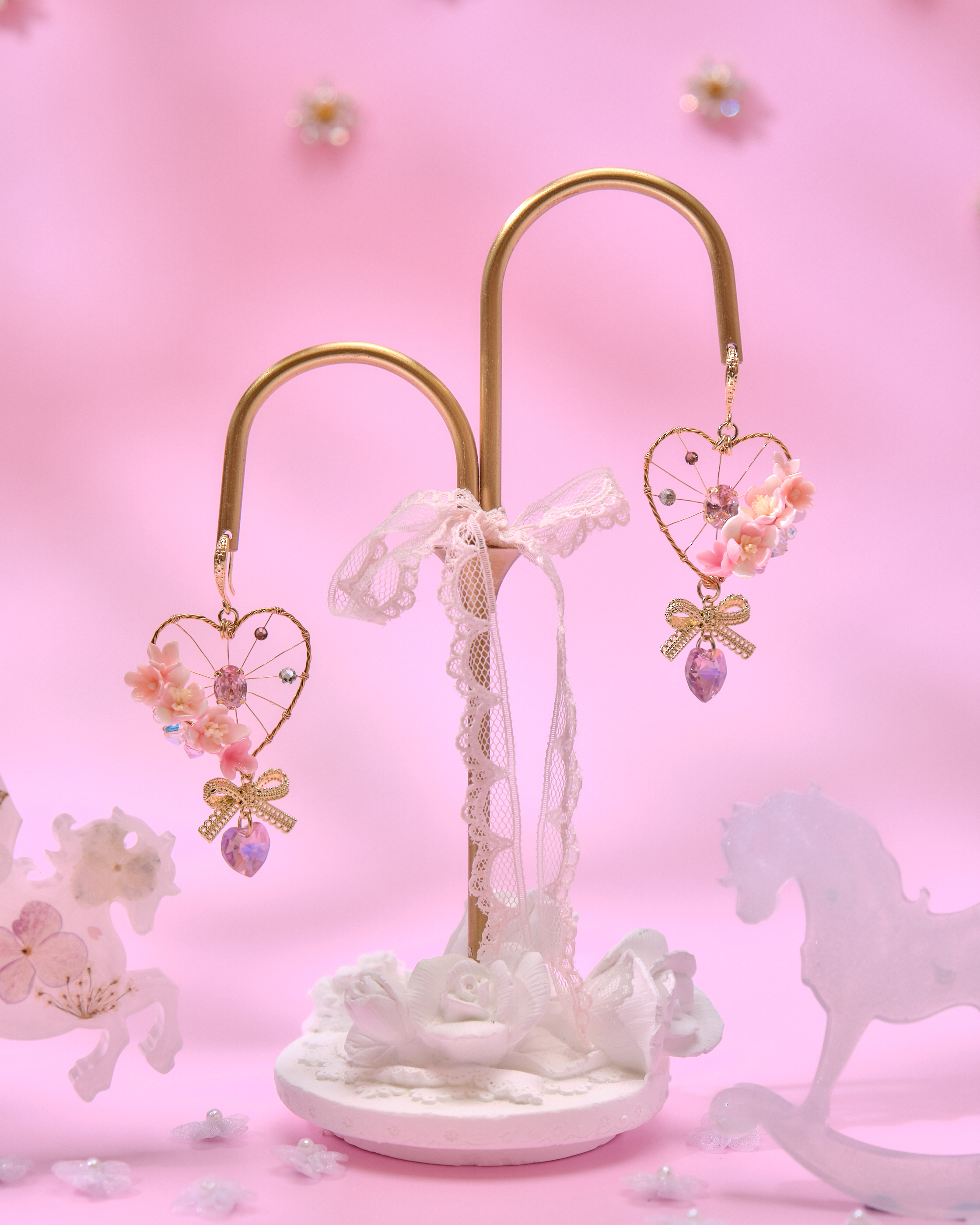 13726 Heart Petal Drop Earrings