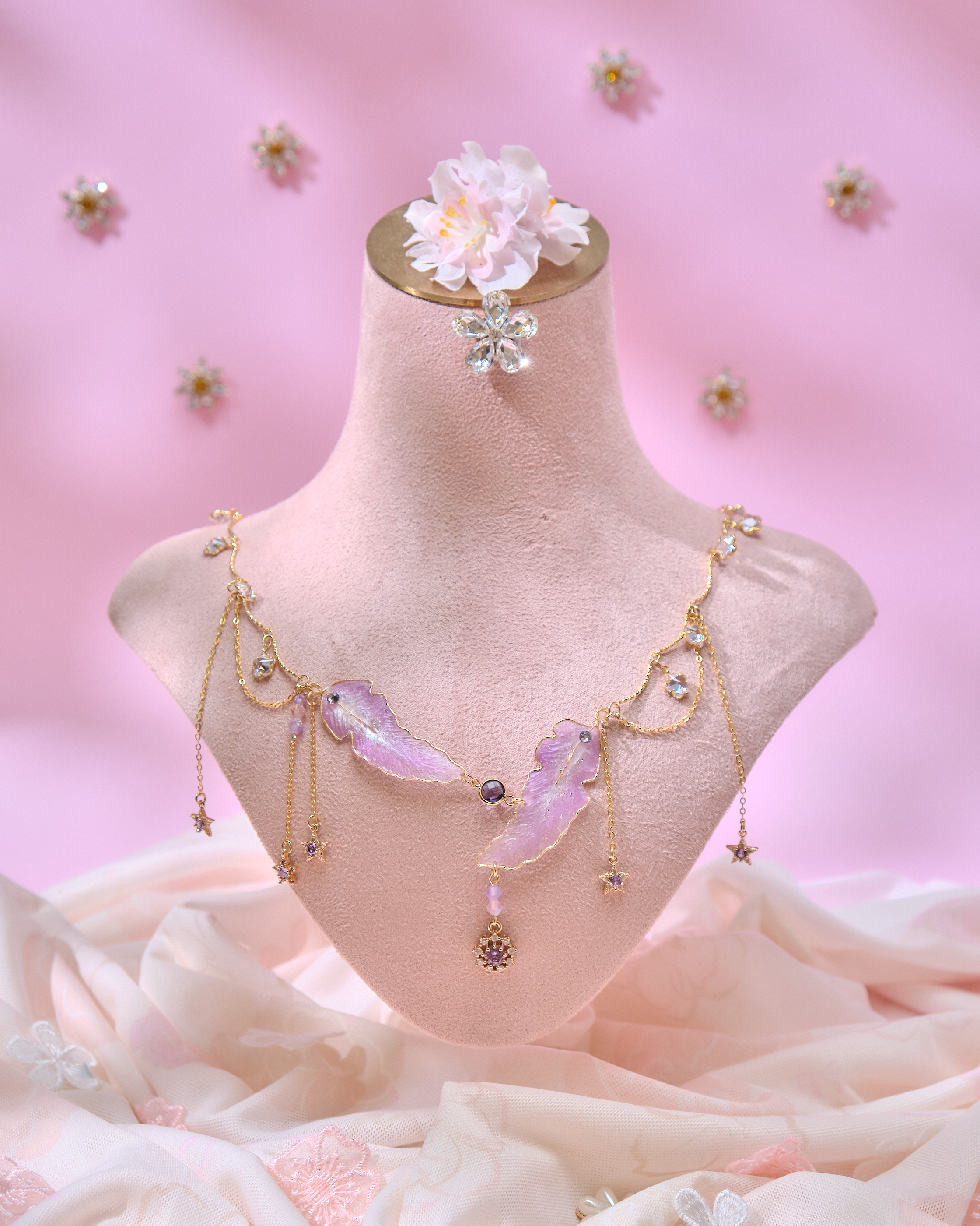 13714 Summer Bloom Wing Necklace
