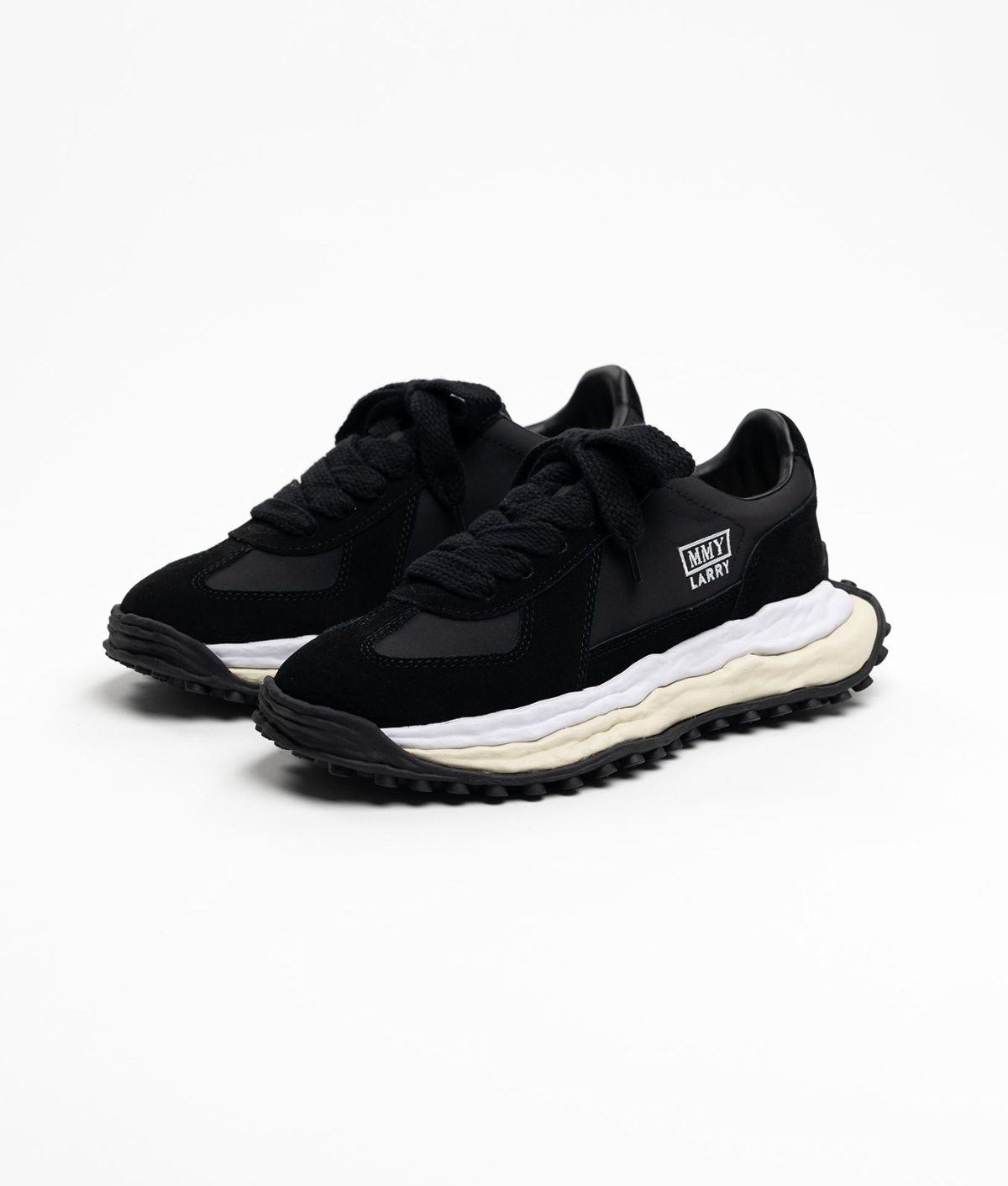 [現貨] MIHARA Larry OG Sole Mix Material Low-top Black| A14FW703