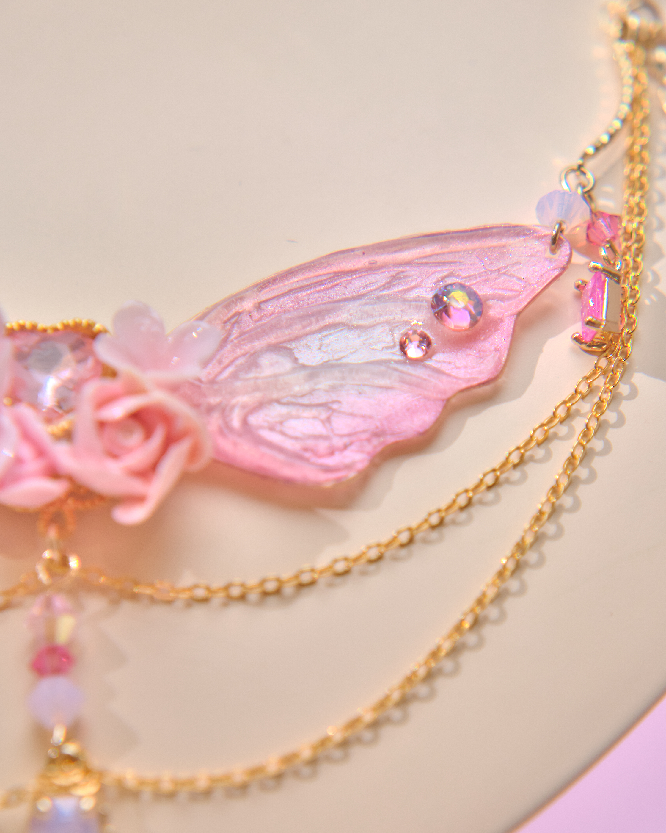 13710 Summer Bloom Wing Necklace
