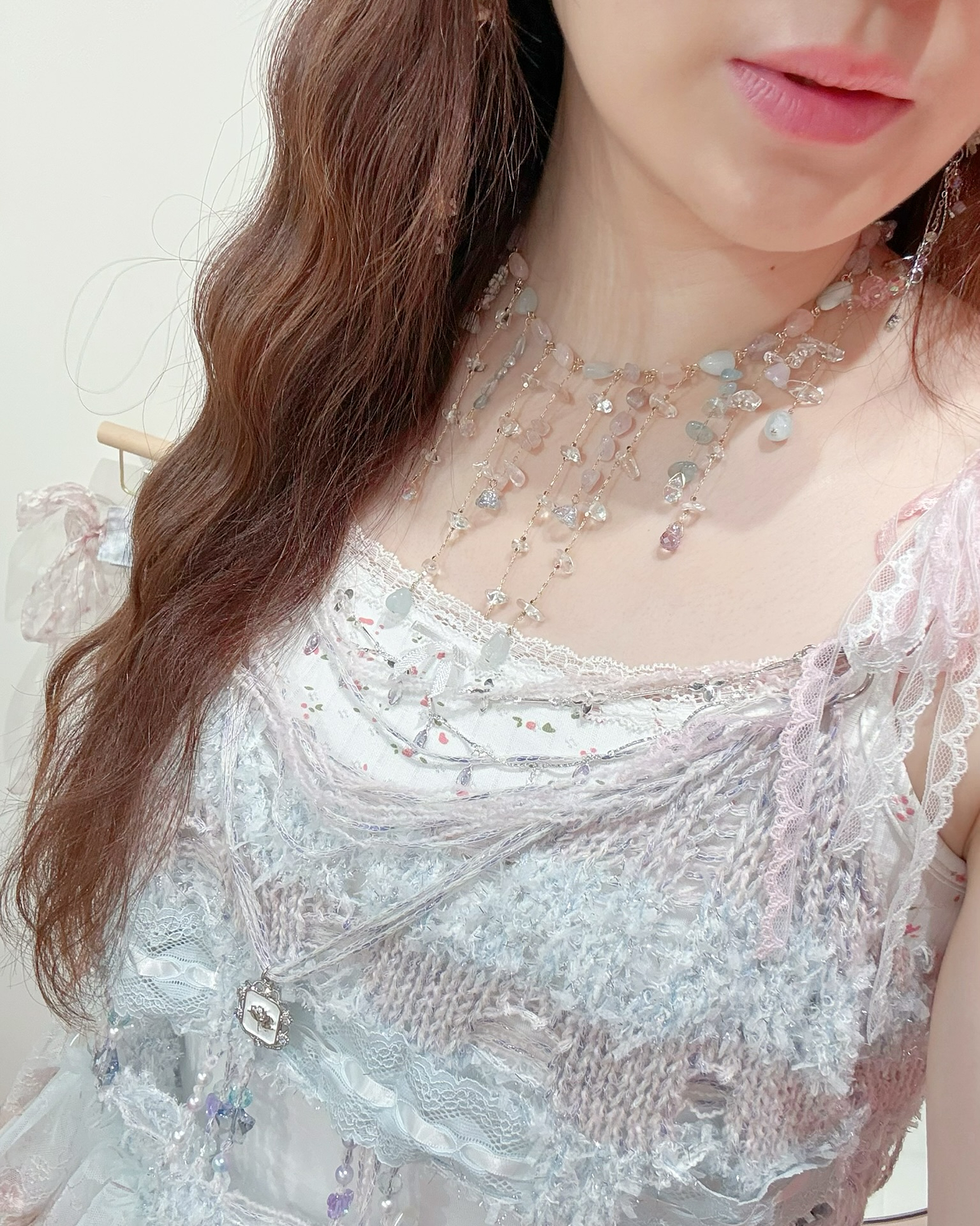 13797 Summer Natural Quartz Collar Necklace