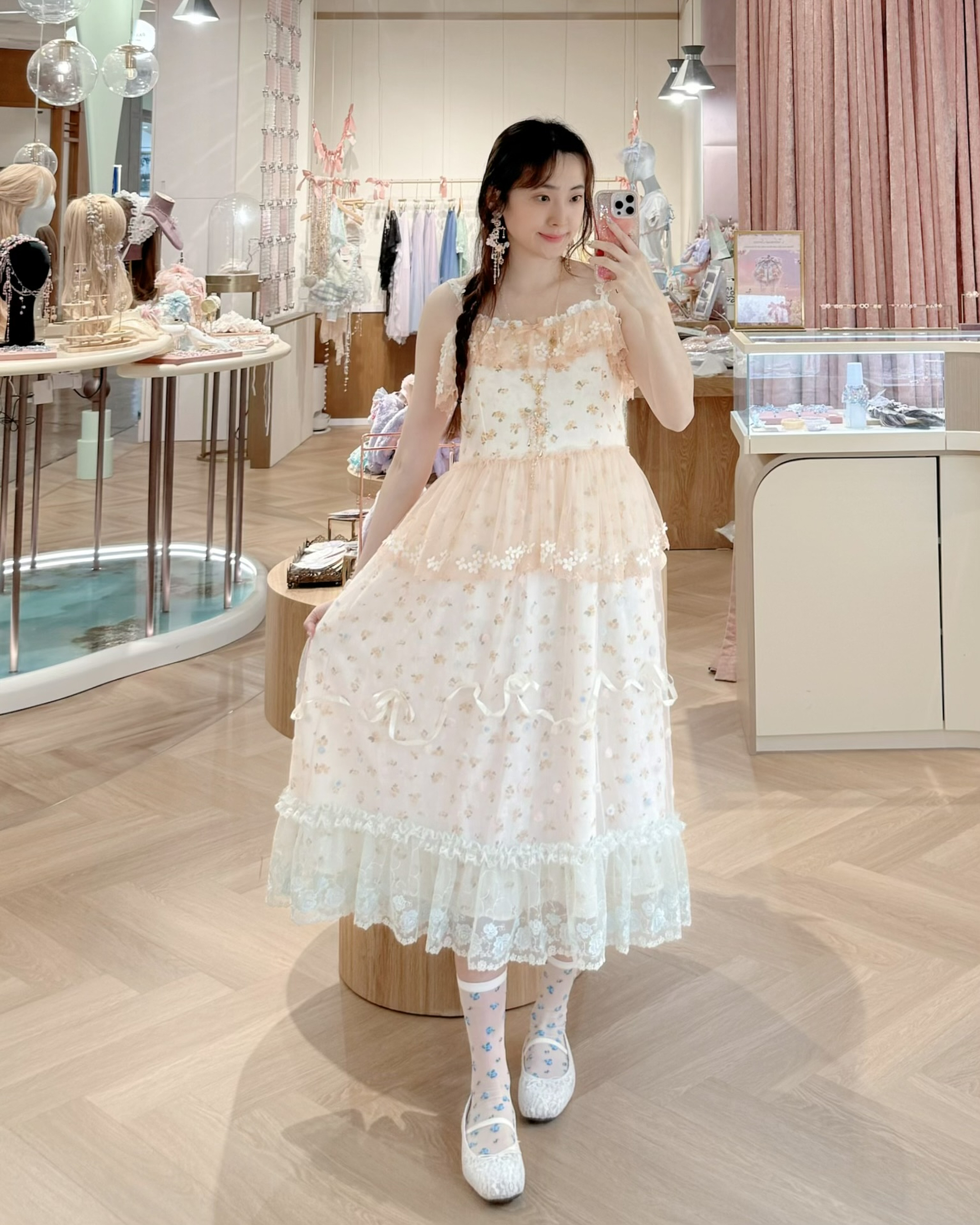13830 Blooming Ribbon Reverie One-Piece Dress
