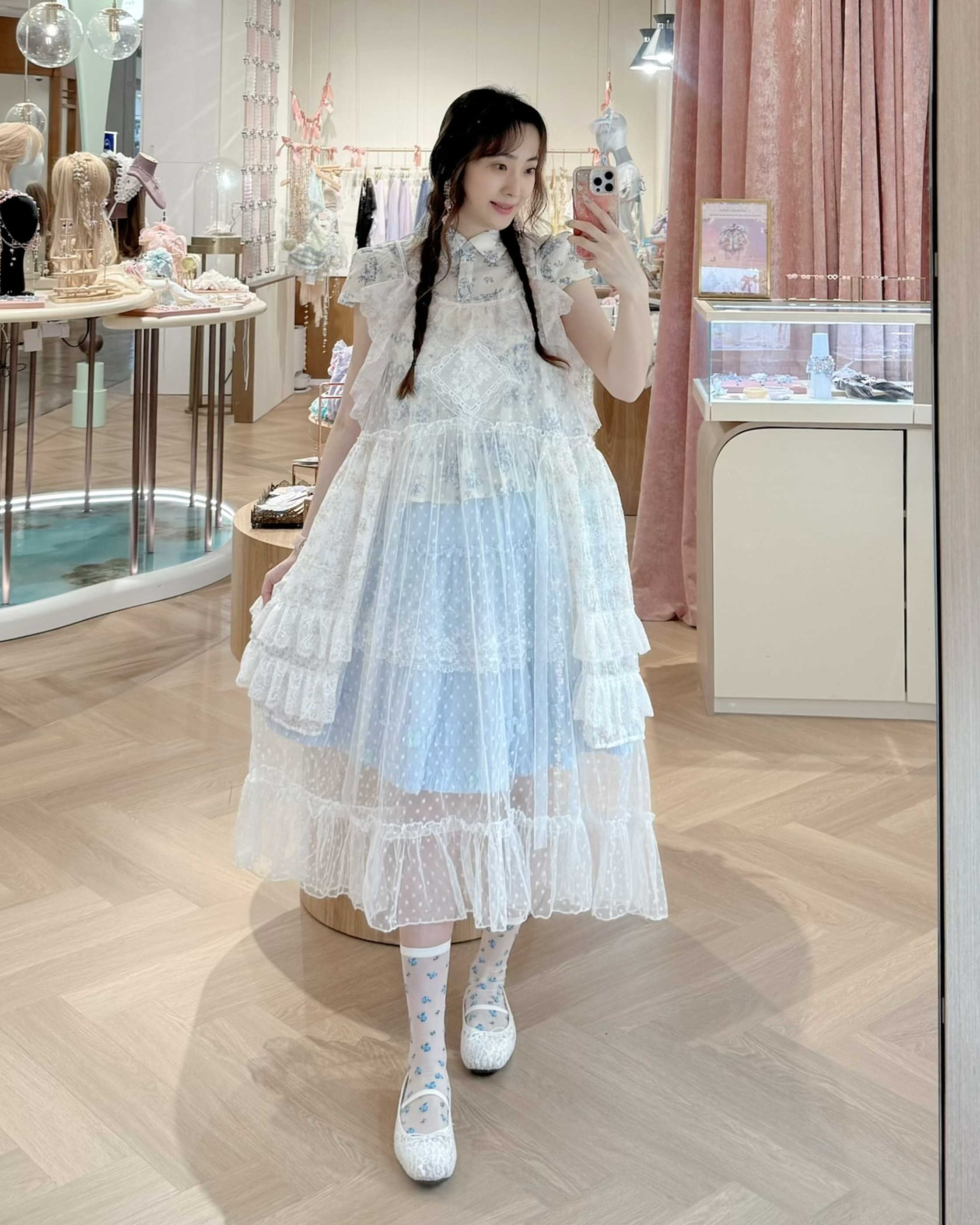 13897 Wanderlace Flip Sailor Collar Long Dress Cover