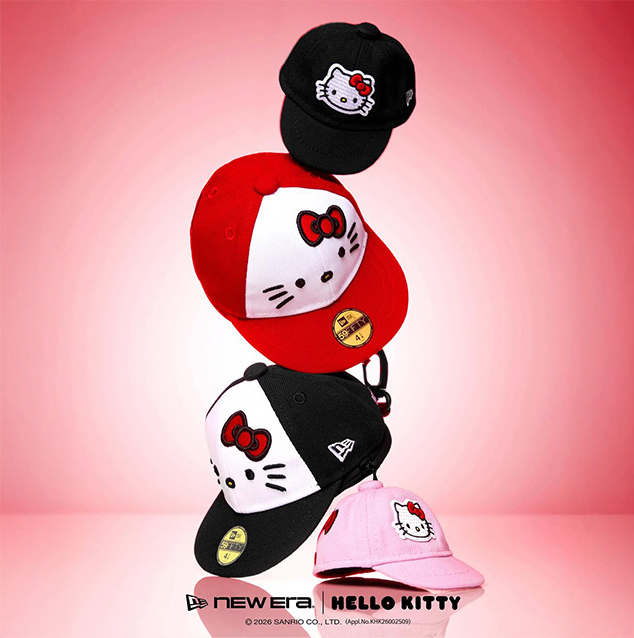 【預購】韓國 NEW ERA × SANRIO 三麗鷗 限量聯名 Hello Kitty 迷你 帽子 刺繡標 零錢包 鑰匙圈 吊飾
