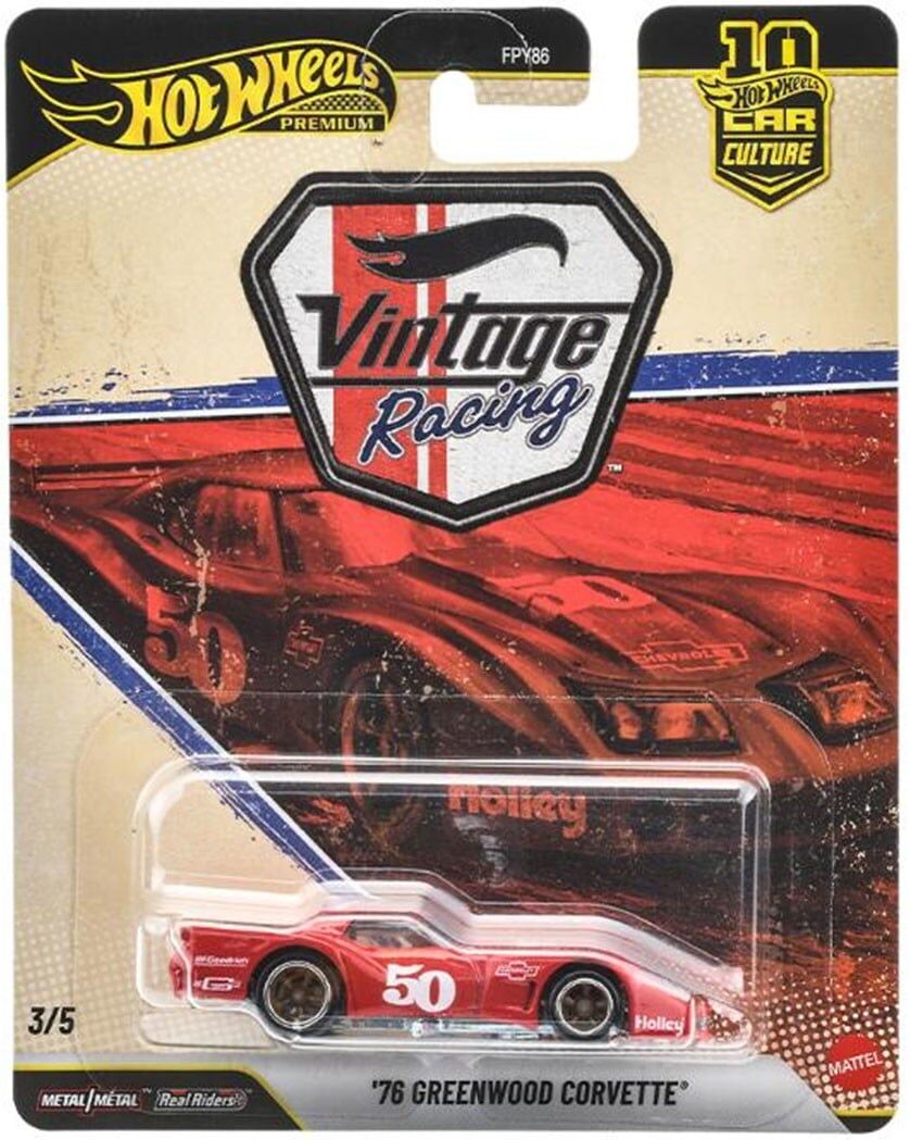 預購26/10 Hot wheels 代理版 汽車文化 Vintage Racing '76 Greenwood Corvette