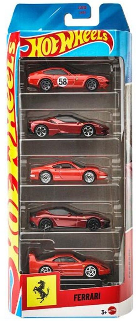 預購26/10 Hot wheels 代理版 基本款 Ferrari 五入套組