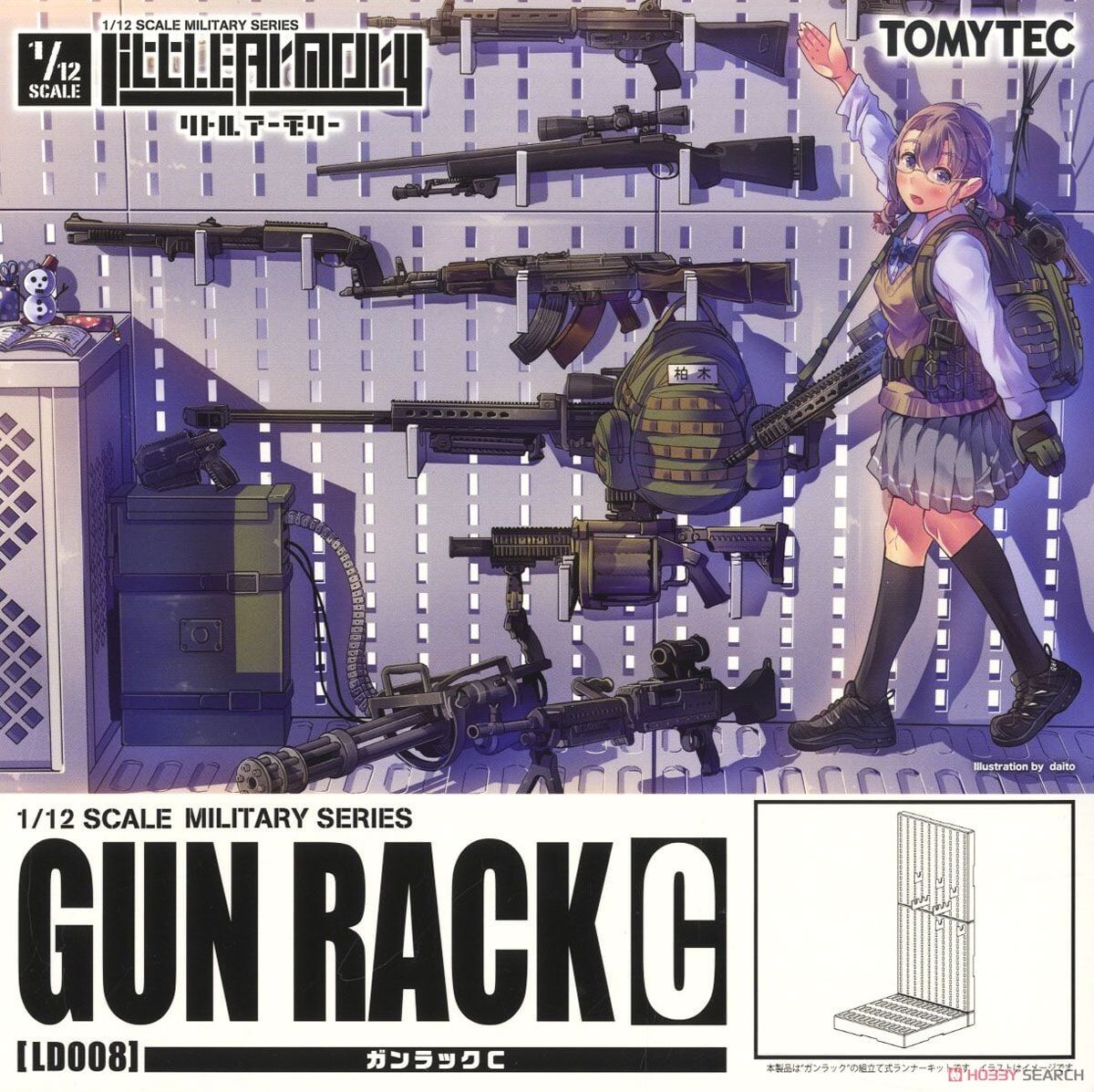 預購26/11 TOMYTEC 代理版 組裝模型 1/12 LD008 置槍架 C