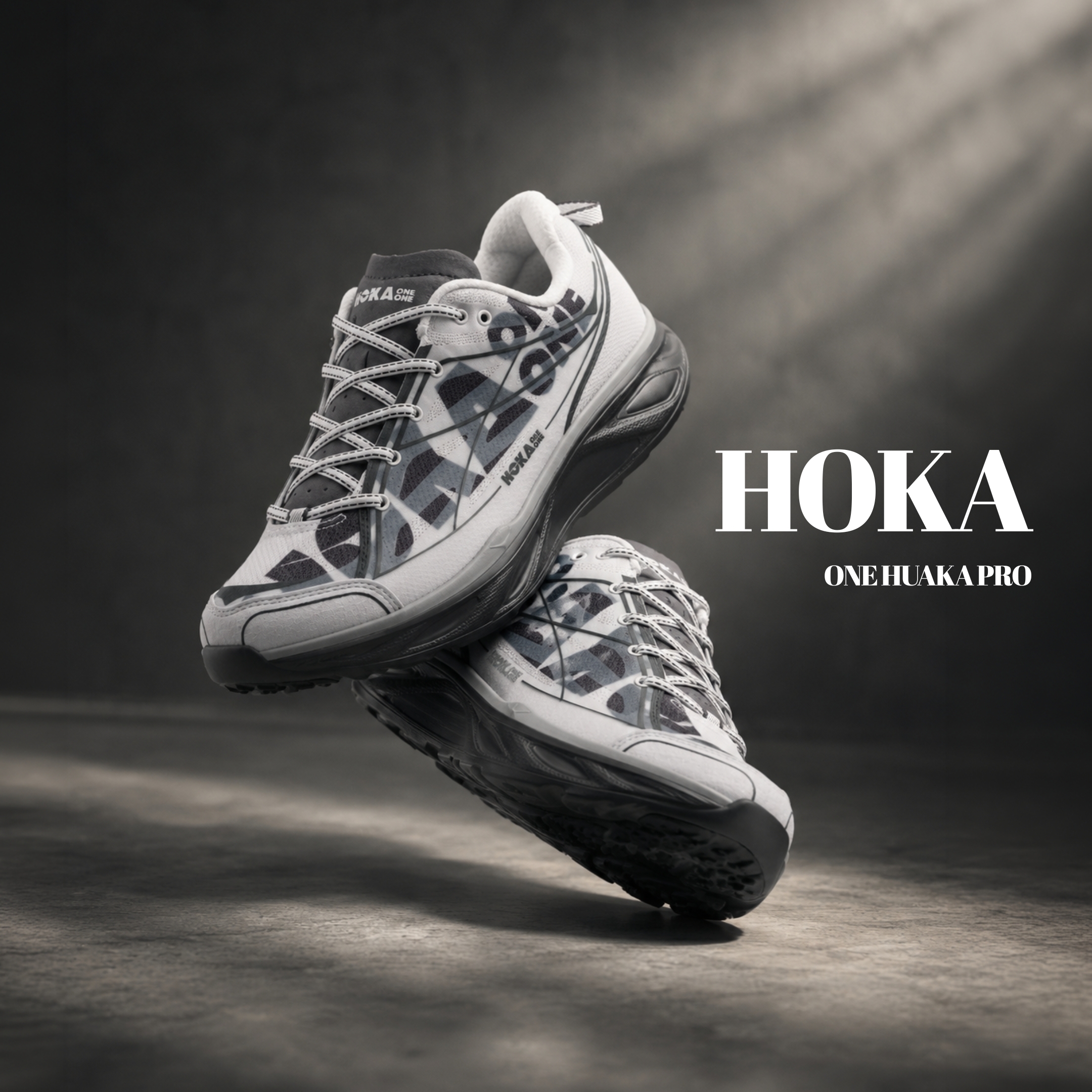 NICEDAY 代購 HOKA ONE HUAKA PRO 白灰 黑 機能 城市 慢跑 工裝 1176673-CTLL