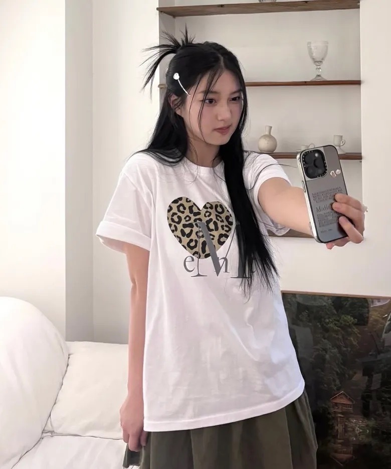 韓國限定🇰🇷 MUCENT SIERRA LEOPARD HEART HALF T 豹紋愛心 短T 短袖 / 預購