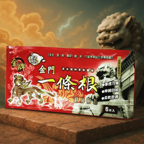龍金牌 金門一條根精油貼布5片 (36x15cm大長貼) **滿$150京東免運費