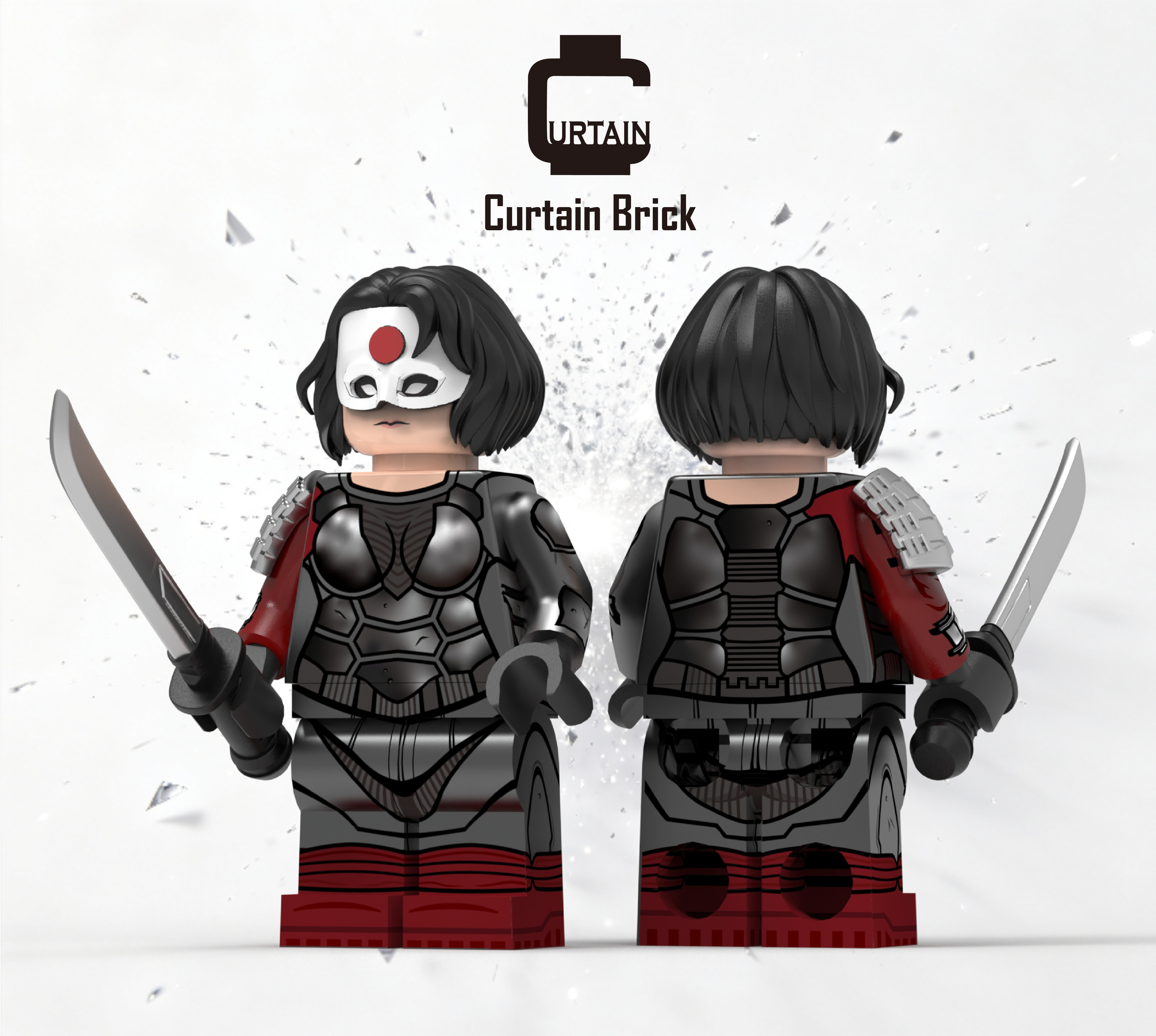[Curtain][Preorder] Samurai sword [UVprinted]