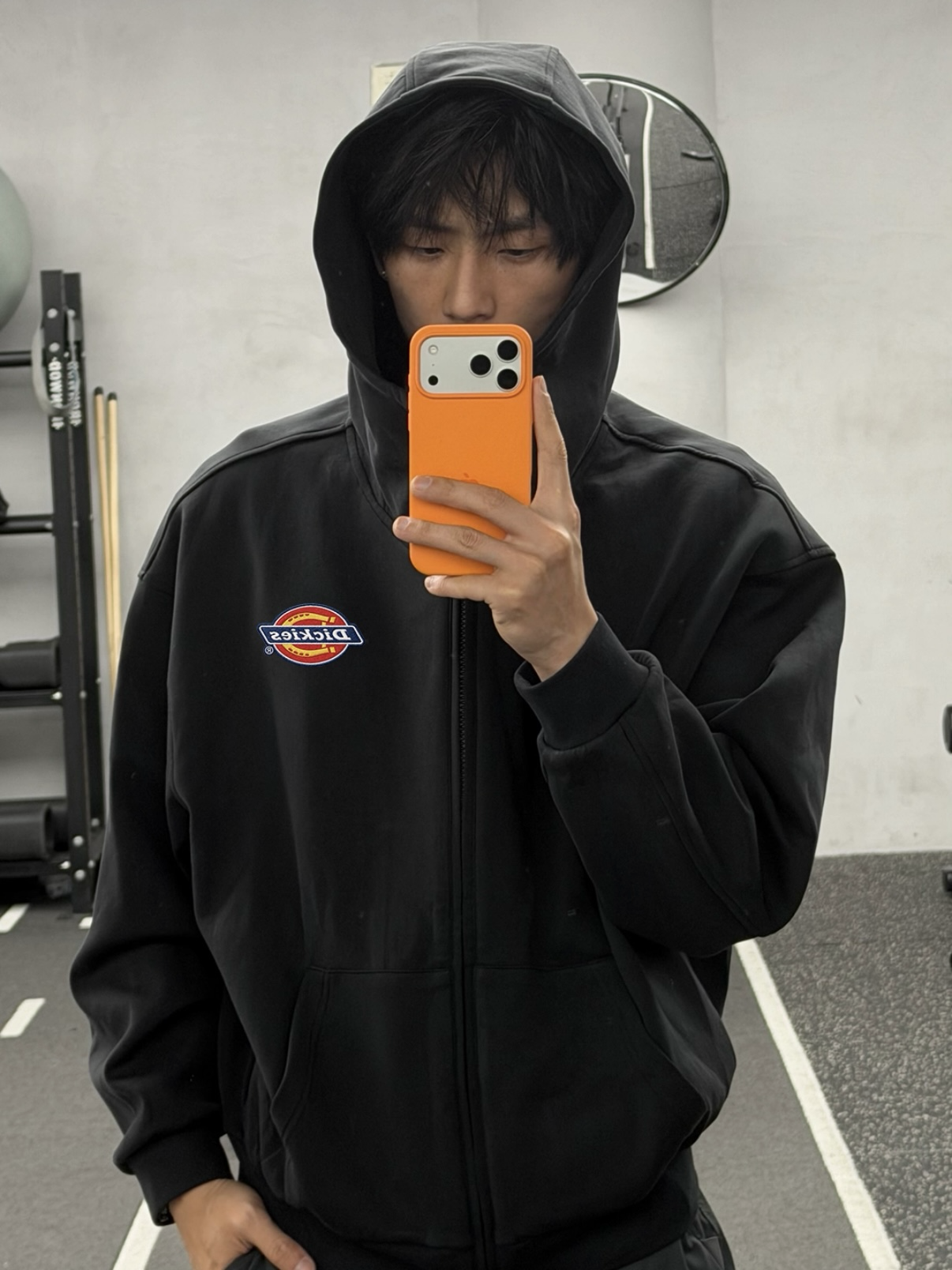 (預購）Dickies 經典LOGO連帽外套 雙拉鏈 慵懶 高磅數 口袋