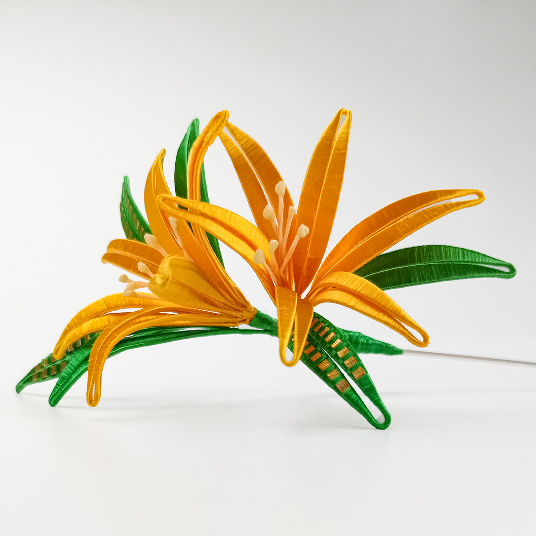 春仔花《金萱花》手工胸針・髮簪｜臺灣纏花工藝｜林子齡手作｜母親節・生日・祝福禮物