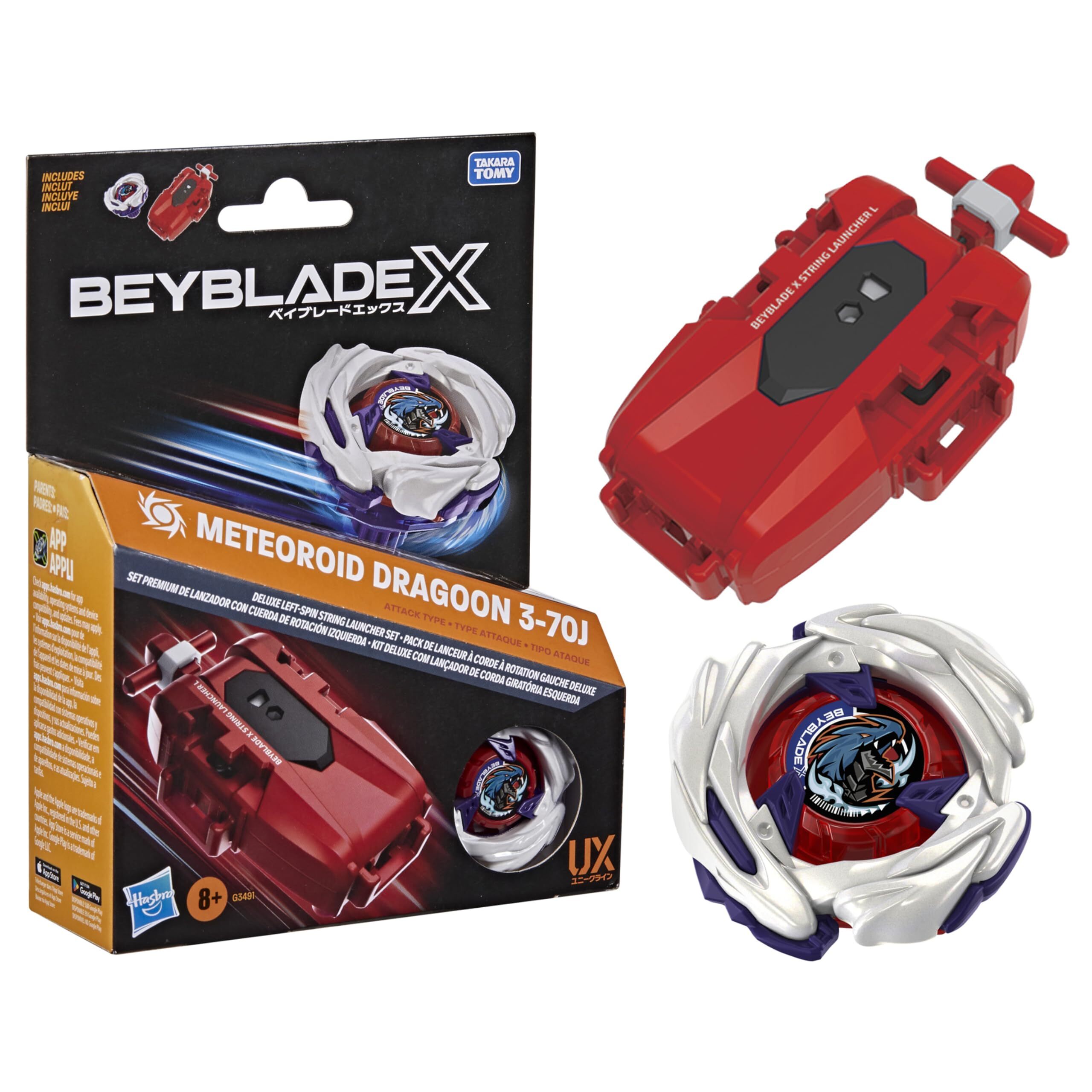 [BEYBLADE X] Hasbro Meteoroid Dragoon 3-70J Deluxe Left-Spin String Launcher Set