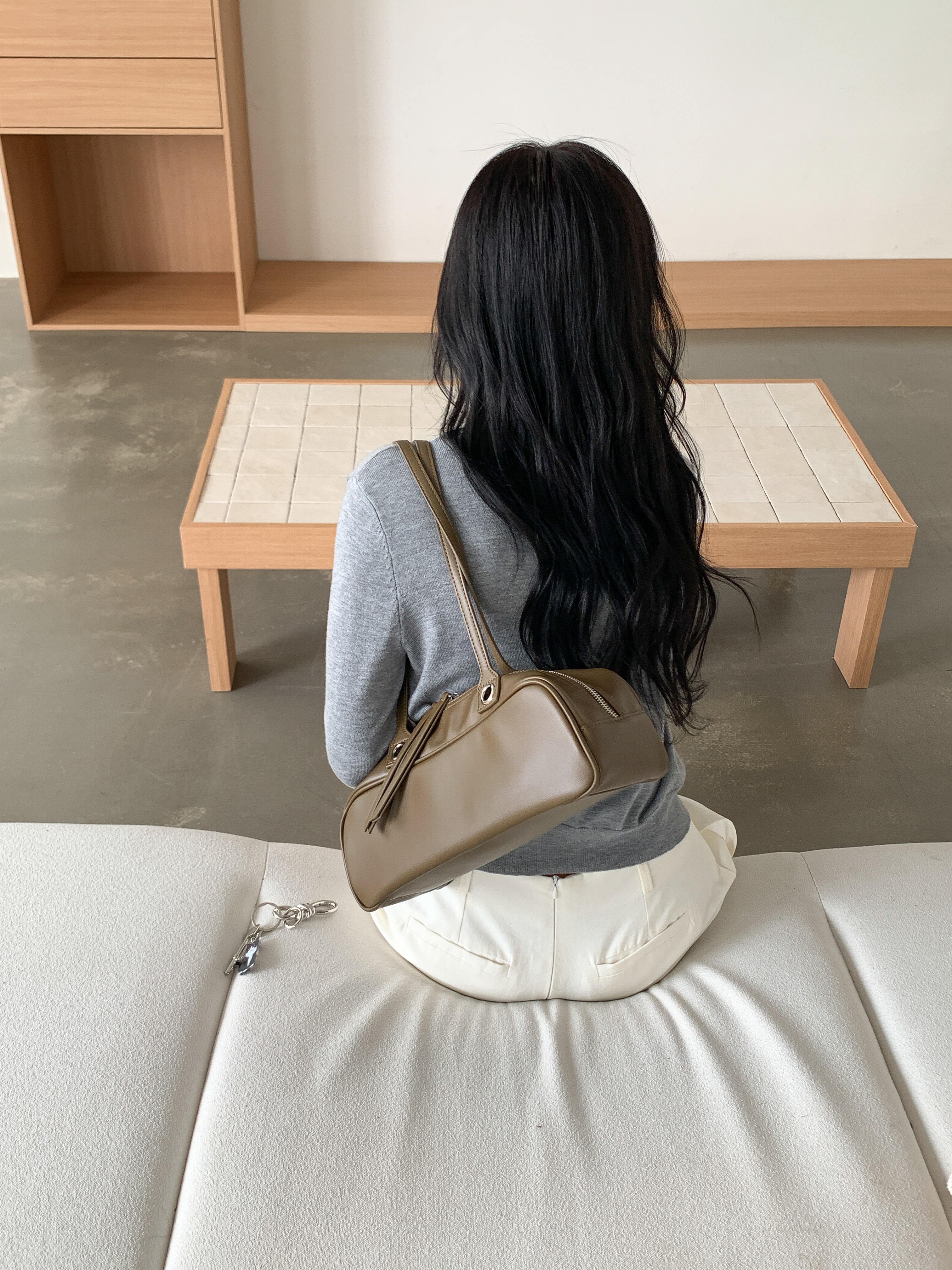 極簡波士頓肩背包