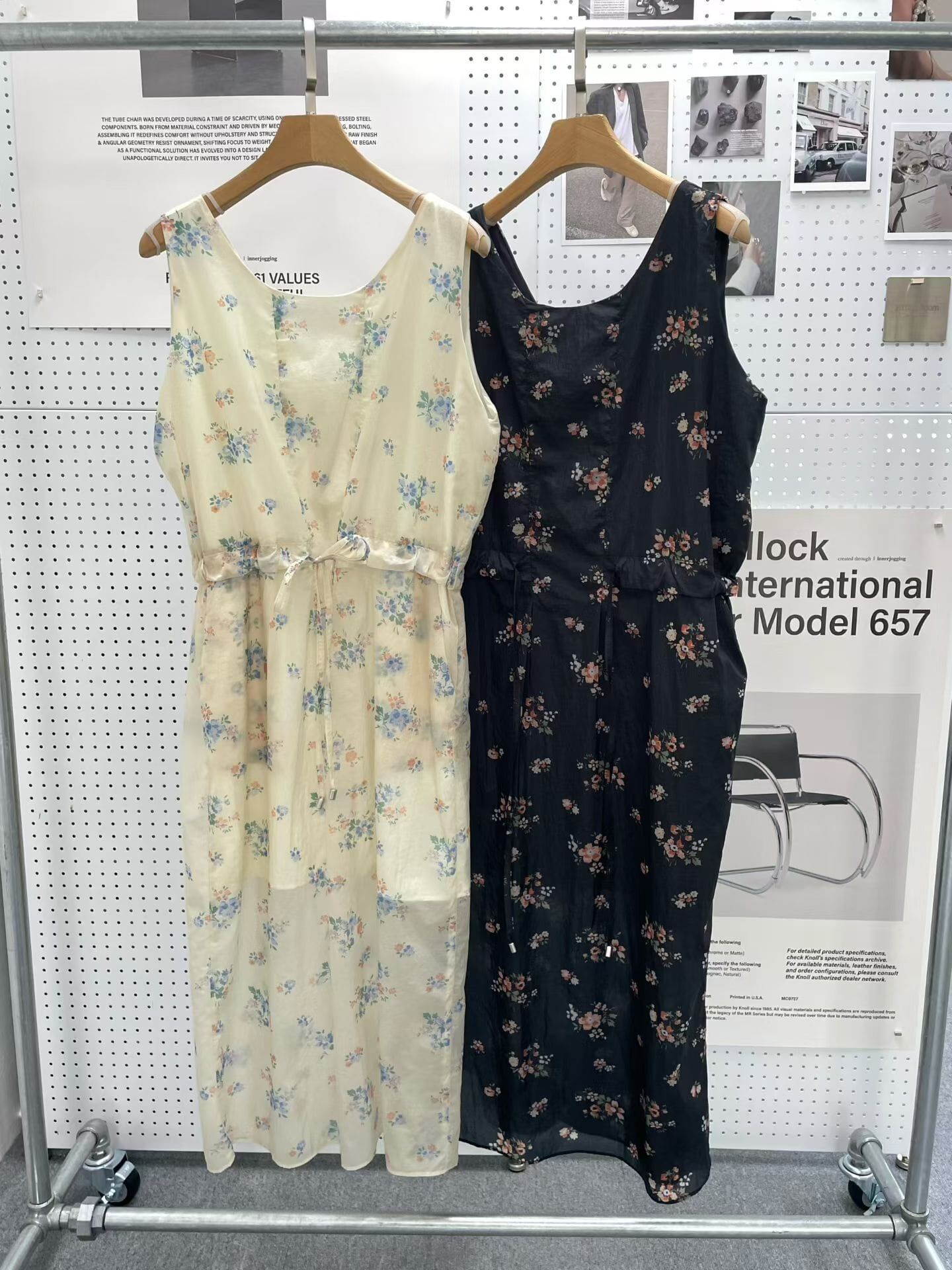 ED6412 淡雅小花圖案連身裙 *特價貨品不設退換*