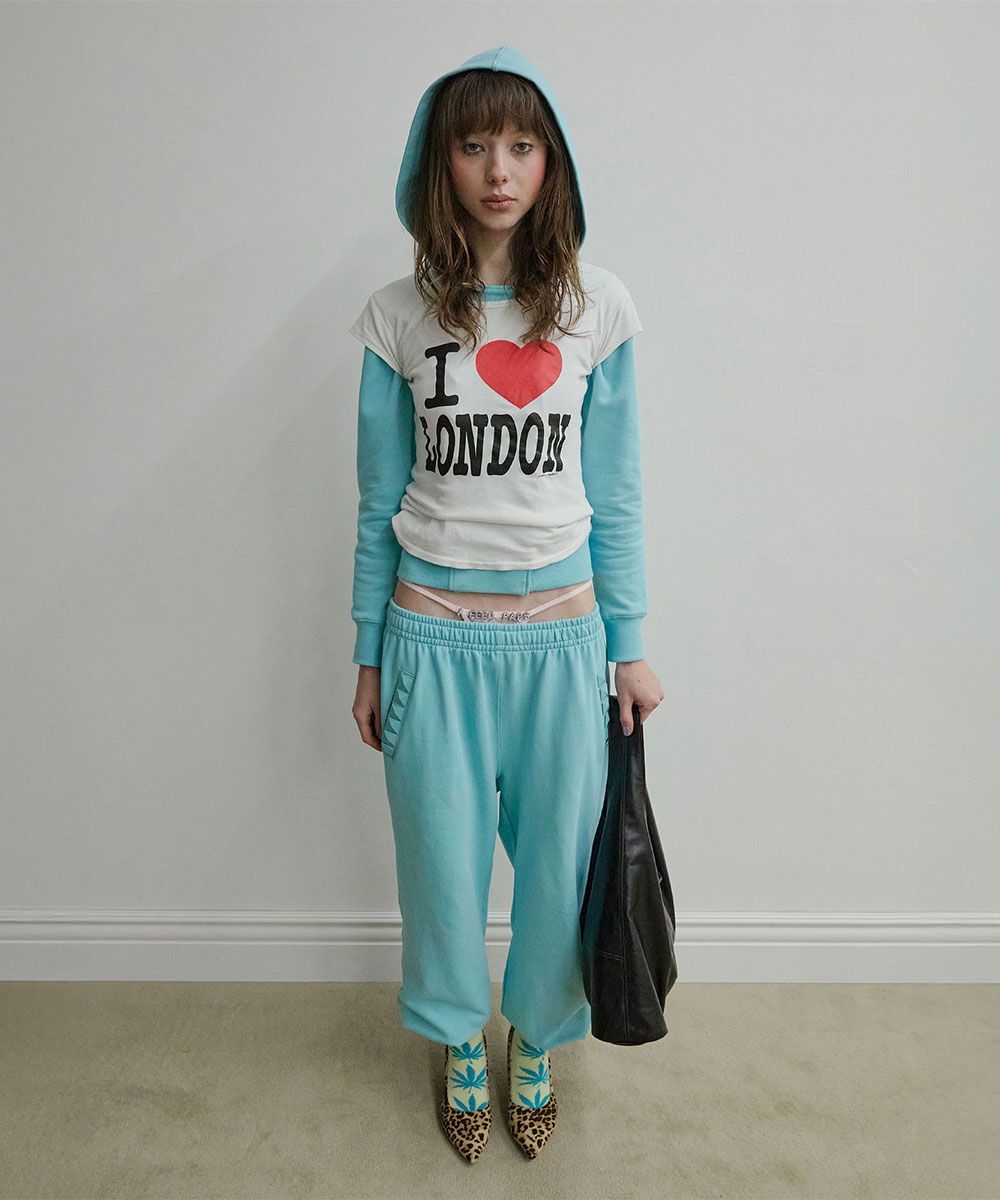 SCULPTOR Napoleon Stud Sweatpants Acid Blue
