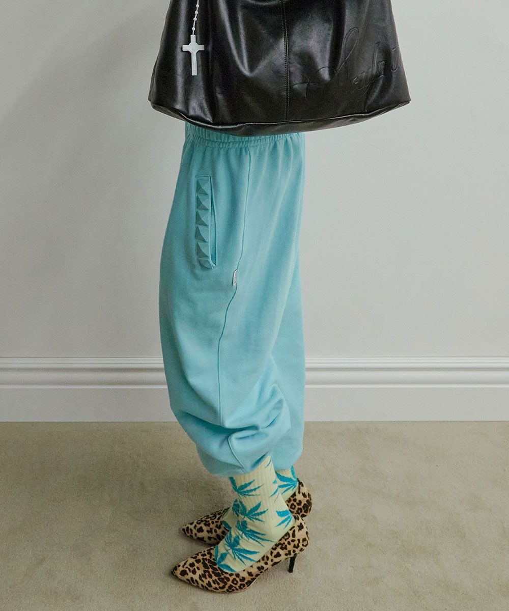 SCULPTOR Napoleon Stud Sweatpants Acid Blue
