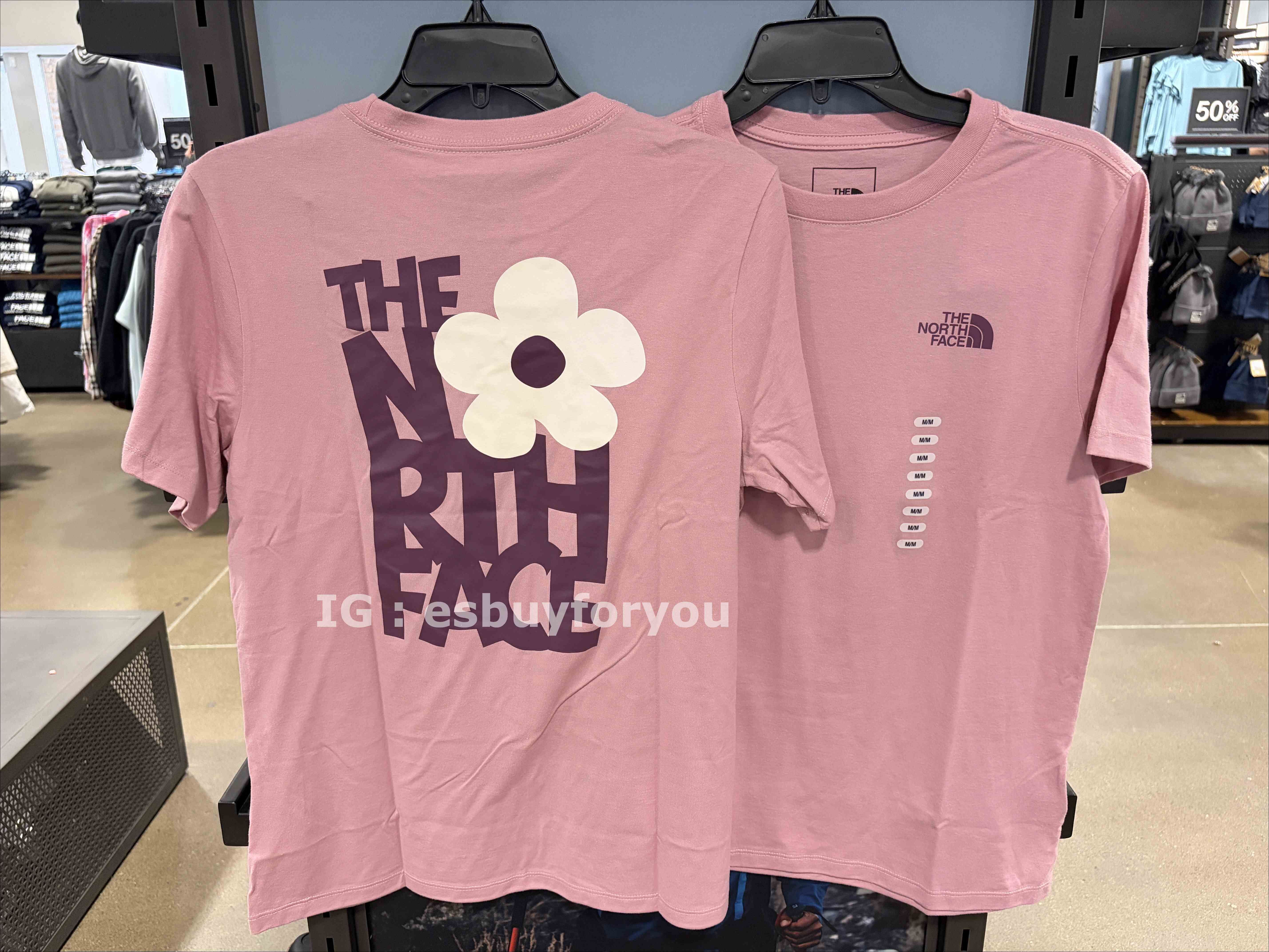 THE NORTH FACE 女大人 花卉字樣 正反圖 短TEE (正常版) (3色)