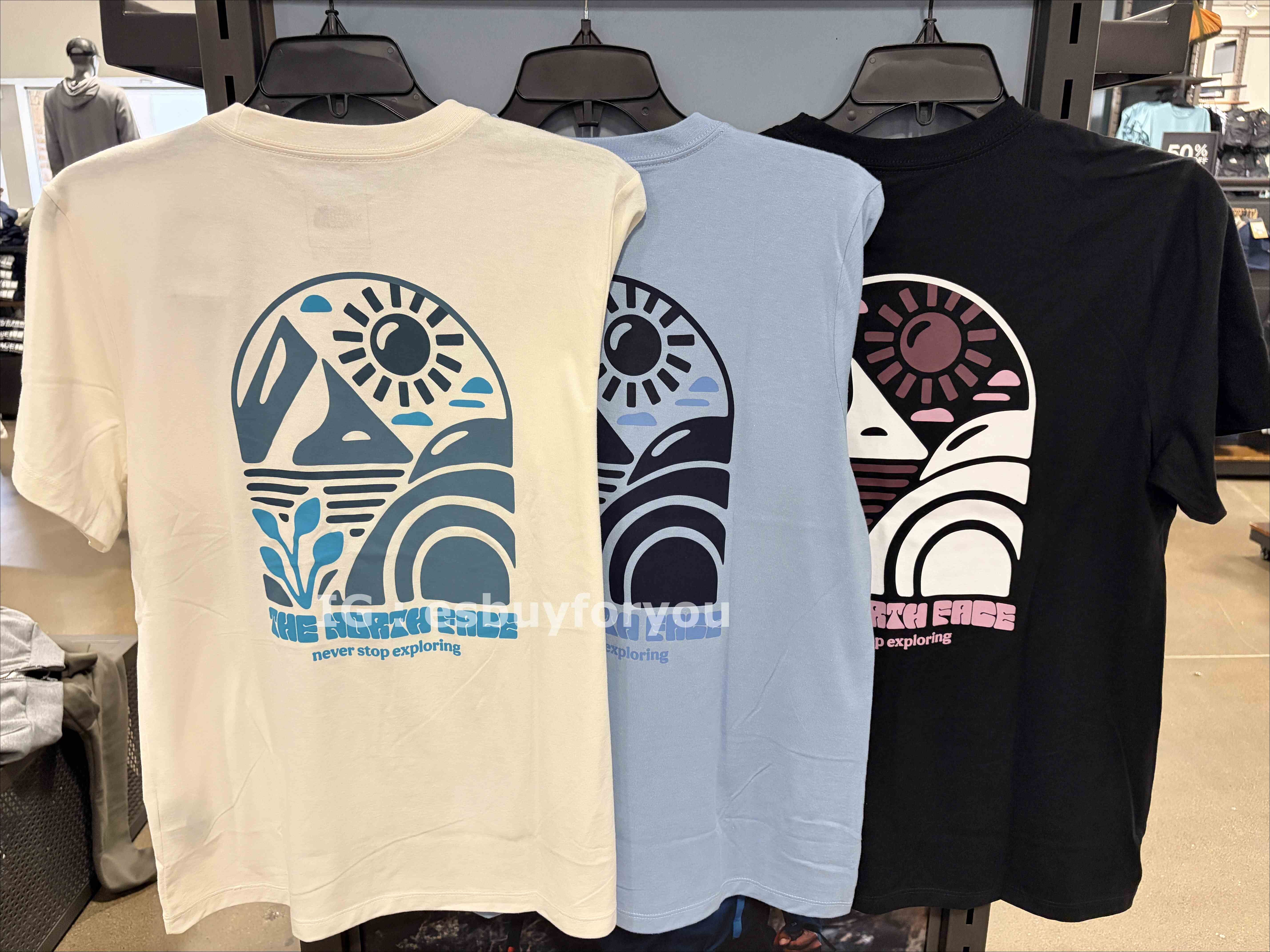 THE NORTH FACE 女大人 風景造型 正反圖  短TEE (正常版) (3色)
