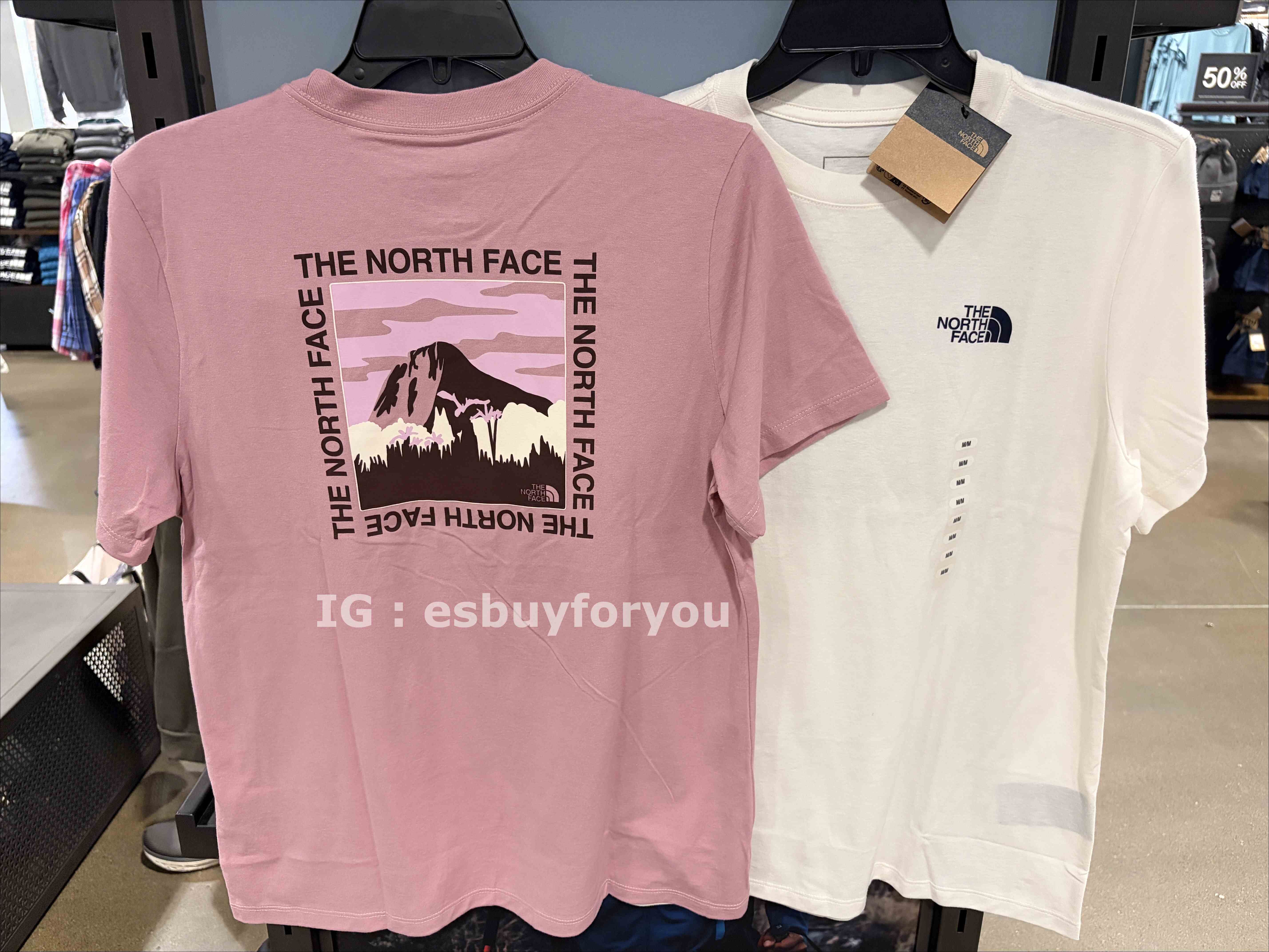 THE NORTH FACE 女大人 造型BOX山脈 正反圖  短TEE (正常版) (2色)