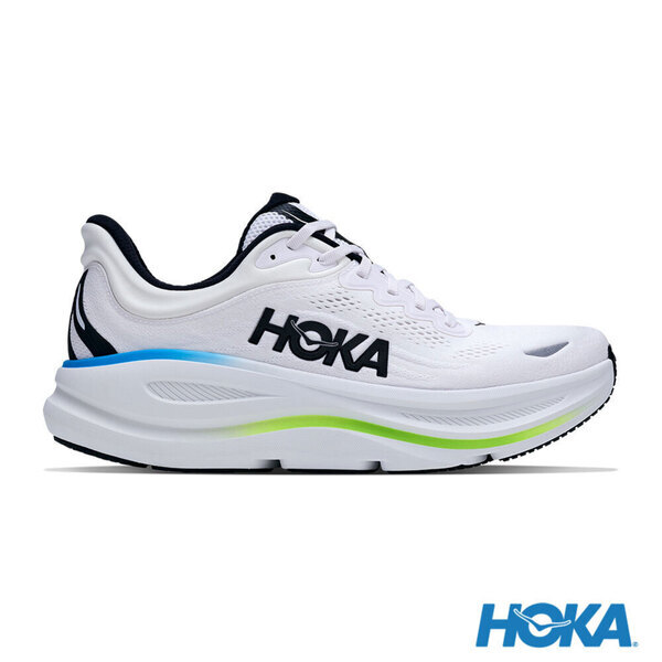 Hoka Bondi 9 Wide 1162013-FLCK 男 慢跑鞋 寬楦 支撐 緩震 競速 霜白 黑