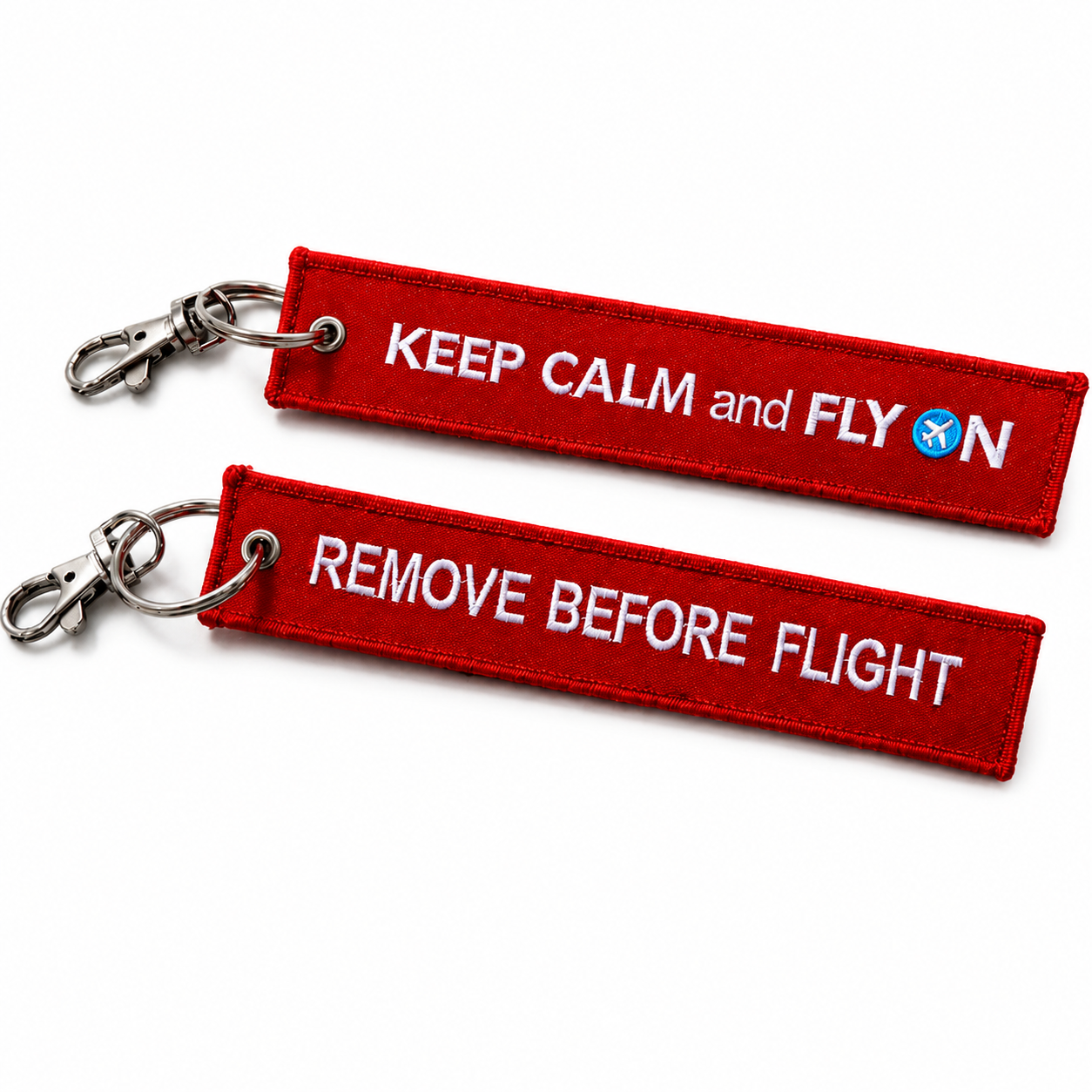AIRSHOP KEEP CALM and FLY ON (紅) 飛行前拆除鑰匙圈