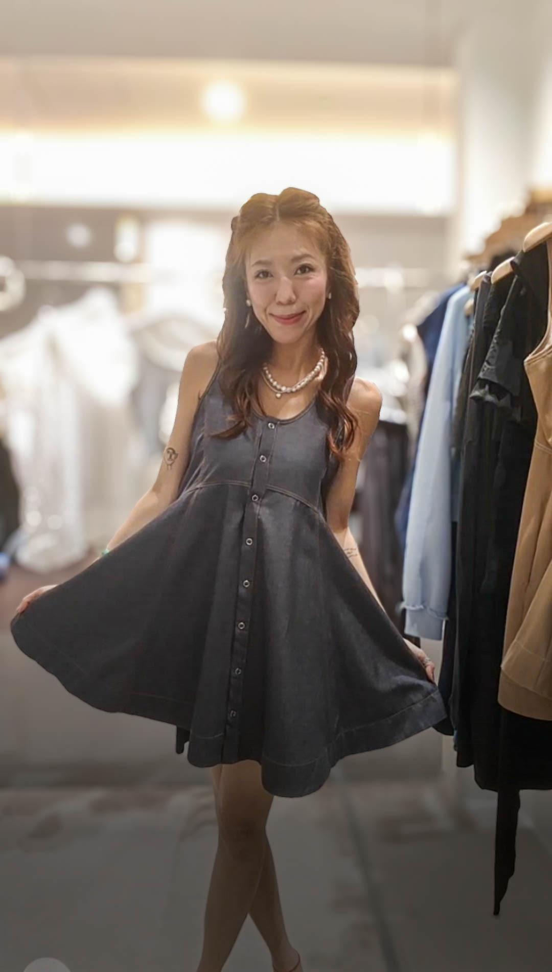 💍K4050  ▶️背心排扣短洋裝 👉B:92cm L:81cm