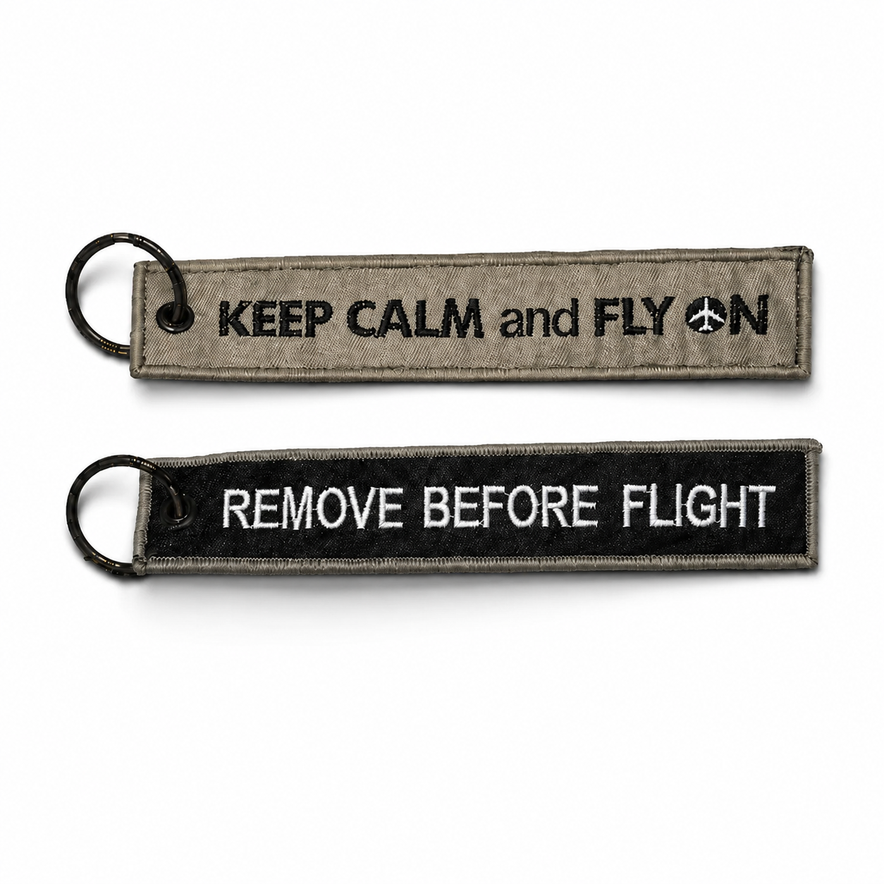 AIRSHOP KEEP CALM and FLY ON 灰/黑 飛行前拆除鑰匙圈