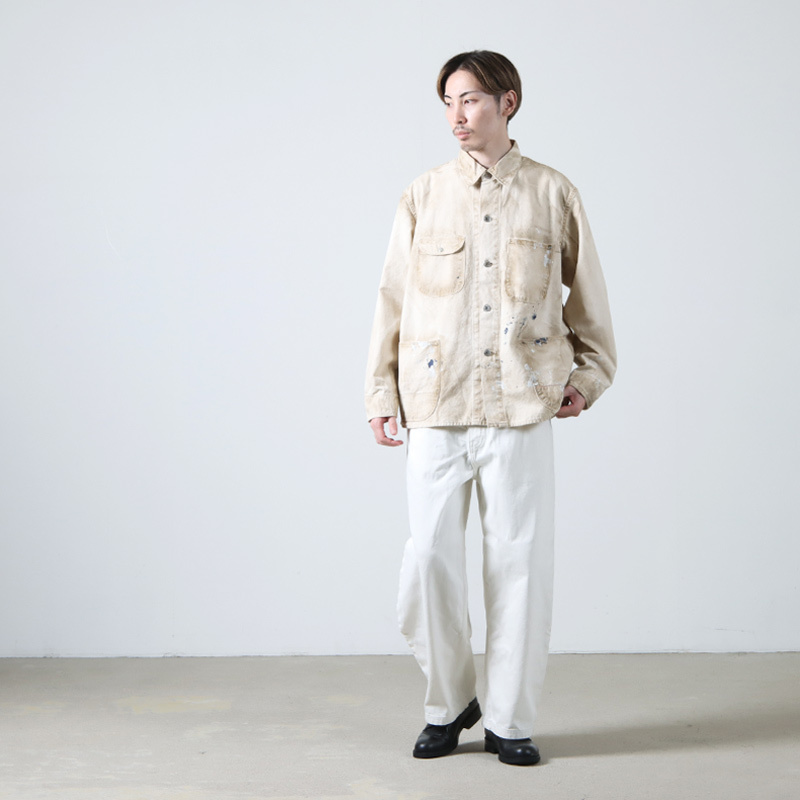 ANACHRONORM NYLON PATCH KINARI COVERALL JACKET BLACK DYED AN311 - PRE ORDER ITEM (預訂中)