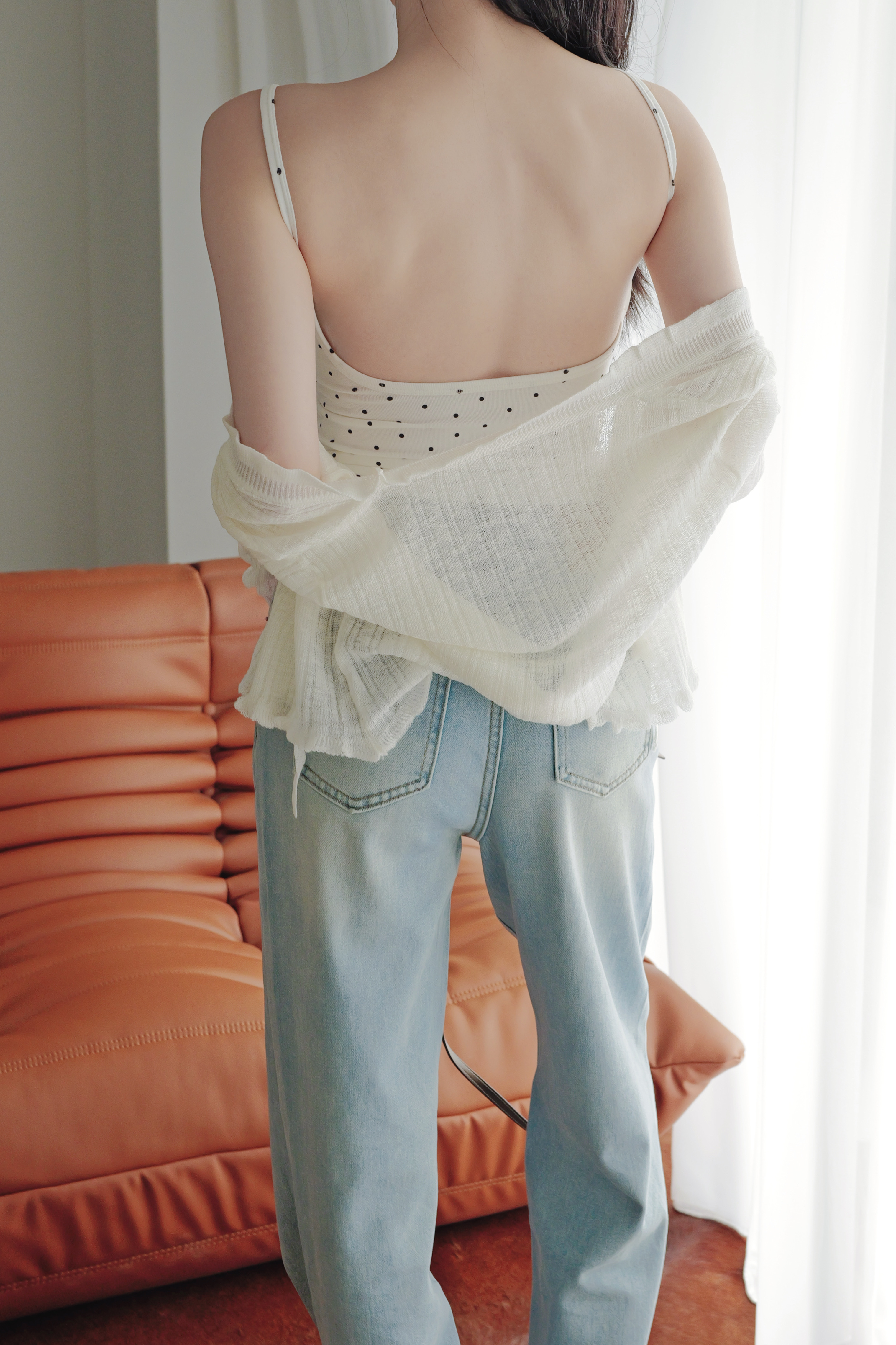 (預購)#AT33 點點美背bratop(黑/白)