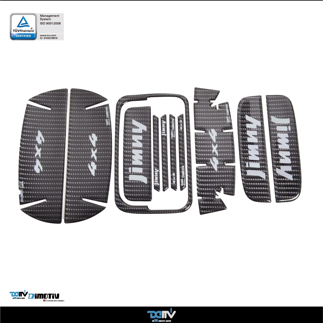 【DIMOTIV】SUZUKI JIMNY 20-26 11件式 車門把碳纖維飾貼