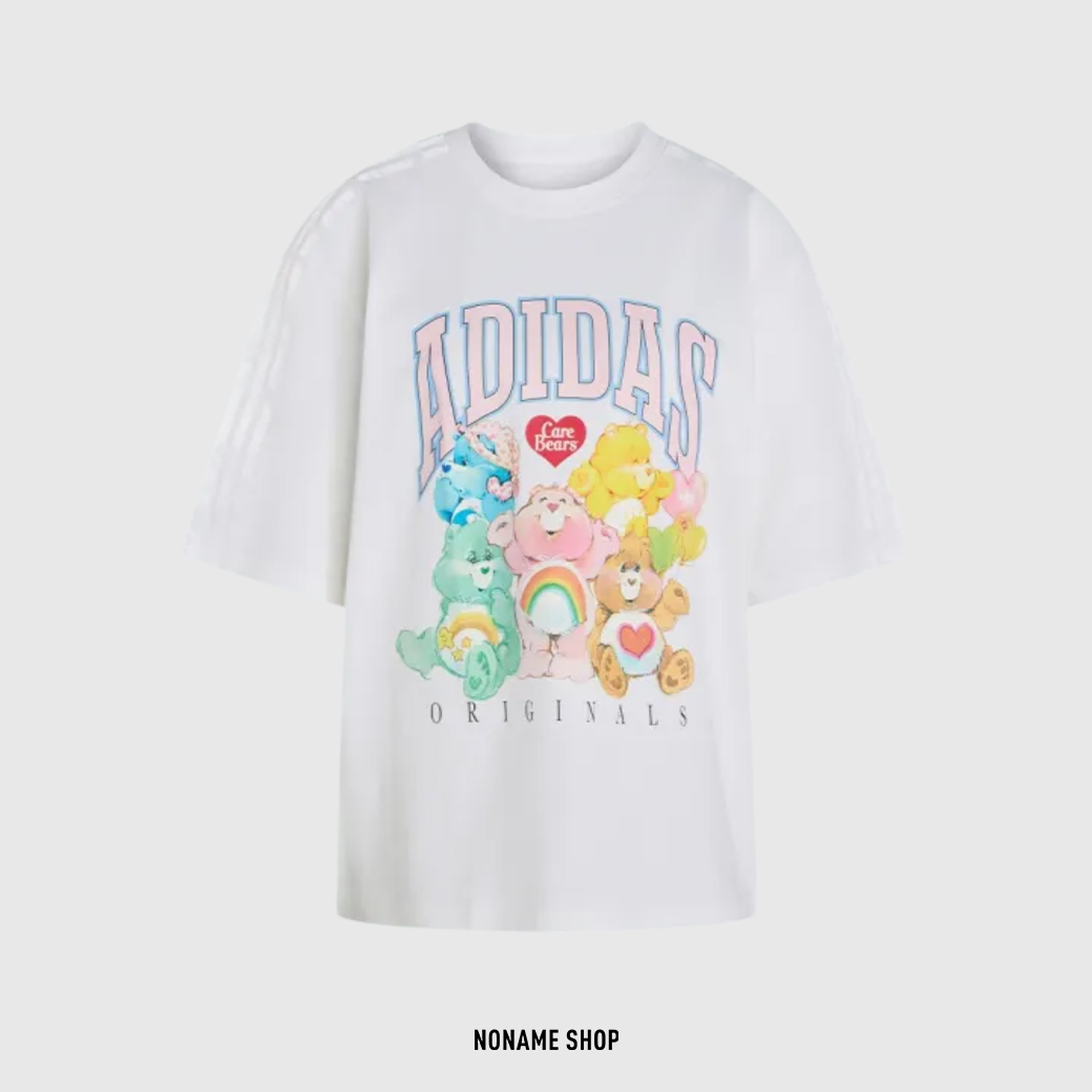 ADIDAS X CARE BEARS 彩虹熊 聯名 短袖 短T 白色 (女款)