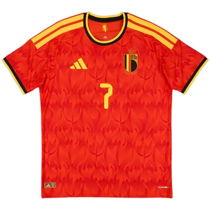 2026 Belgium Authentic Home Shirt with Nameset