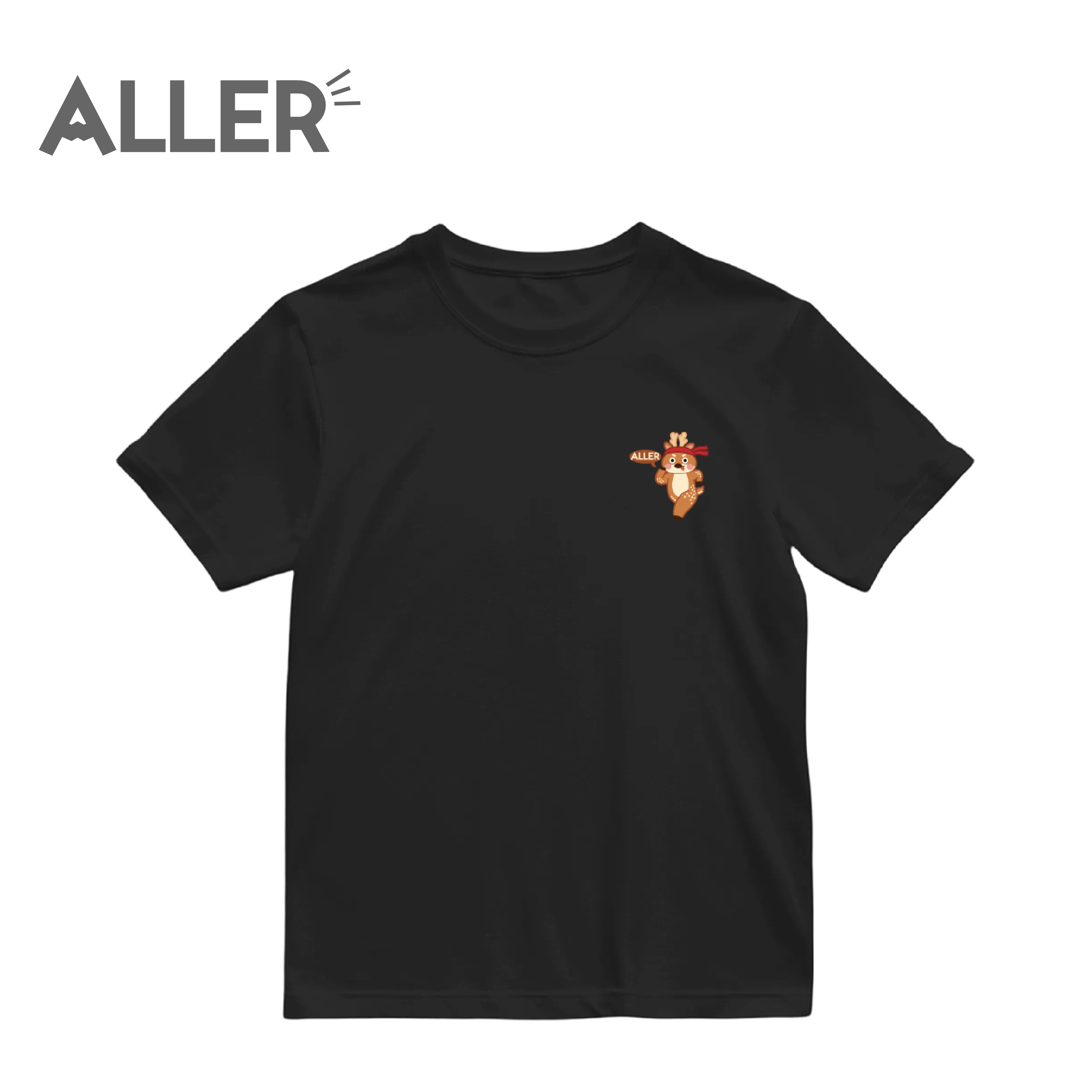 ALLER 絲柔棉珍稀動物系列刺繡短袖T 中性款 (梅花鹿) 10AL6602T