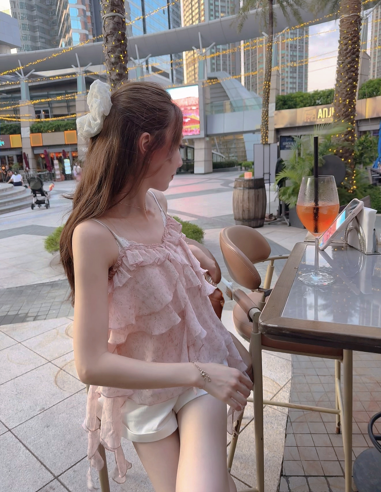 *BJ2 MADE SERIES* THE COQUETTE DRAPED ROSY CHIFFON TOP 140726