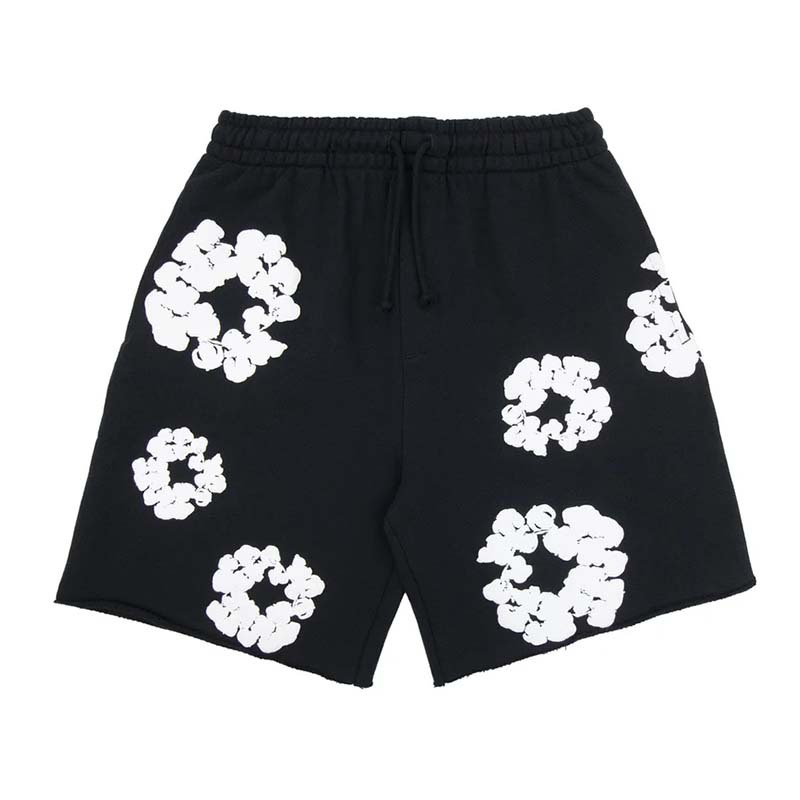 Denim Tears Cotton Wreath Sweatshorts  棉褲 短褲 黑色 AOBRS1352-BK [台灣現貨]