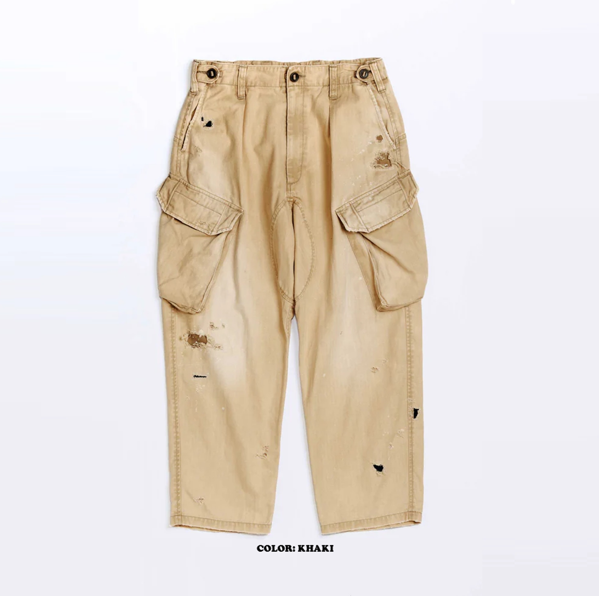 ANACHRONORM 2026 REMAKED HERRINGBONE COMBAT CARGO TROUSERS - PRE ORDER ITEM (預訂中)