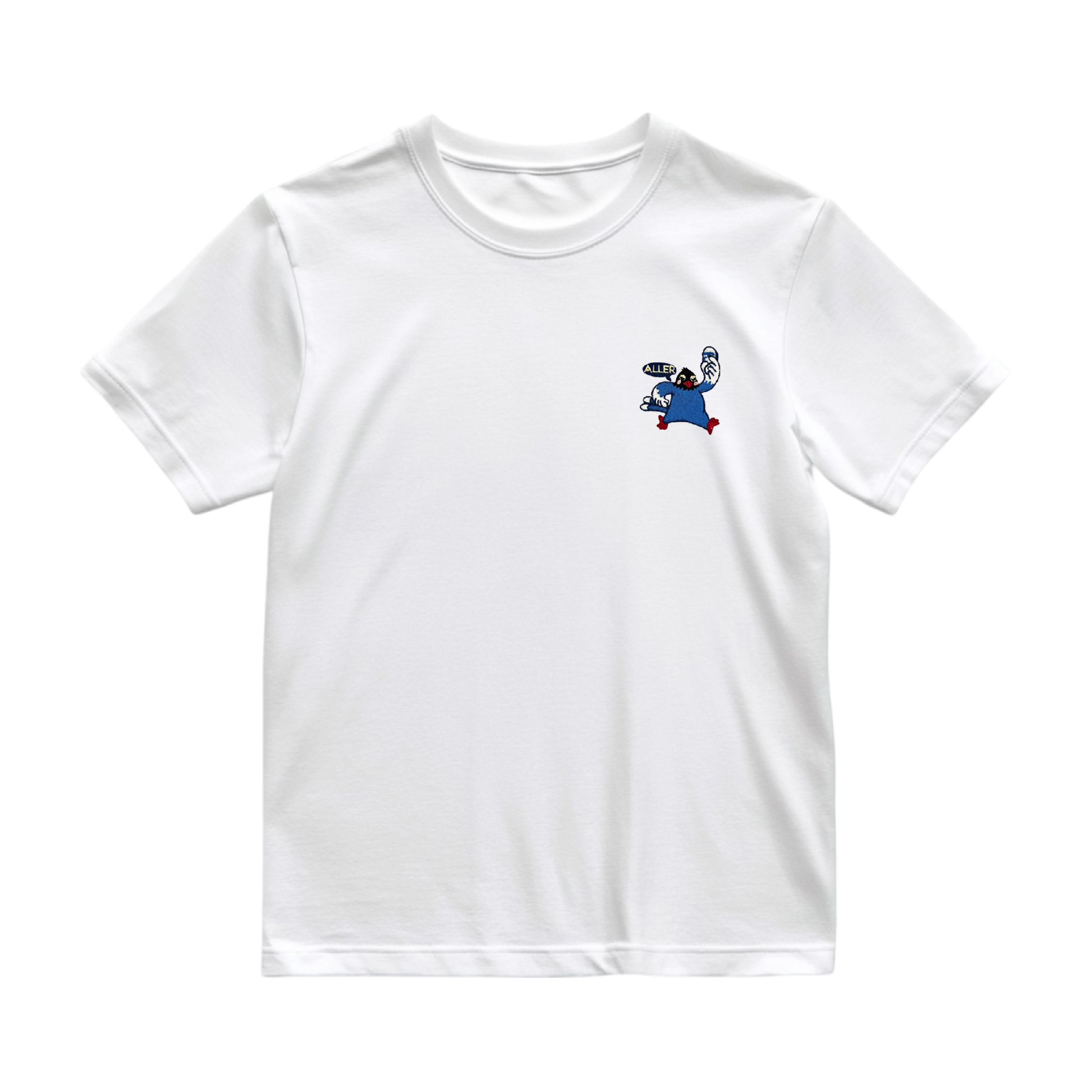 ALLER 絲柔棉珍稀動物系列刺繡短袖T 中性款 (藍鵲) 10AL6602T