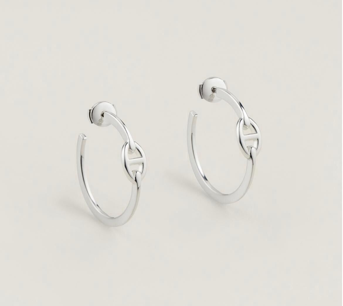 Chaine d'ancre enchainee earrings,PM