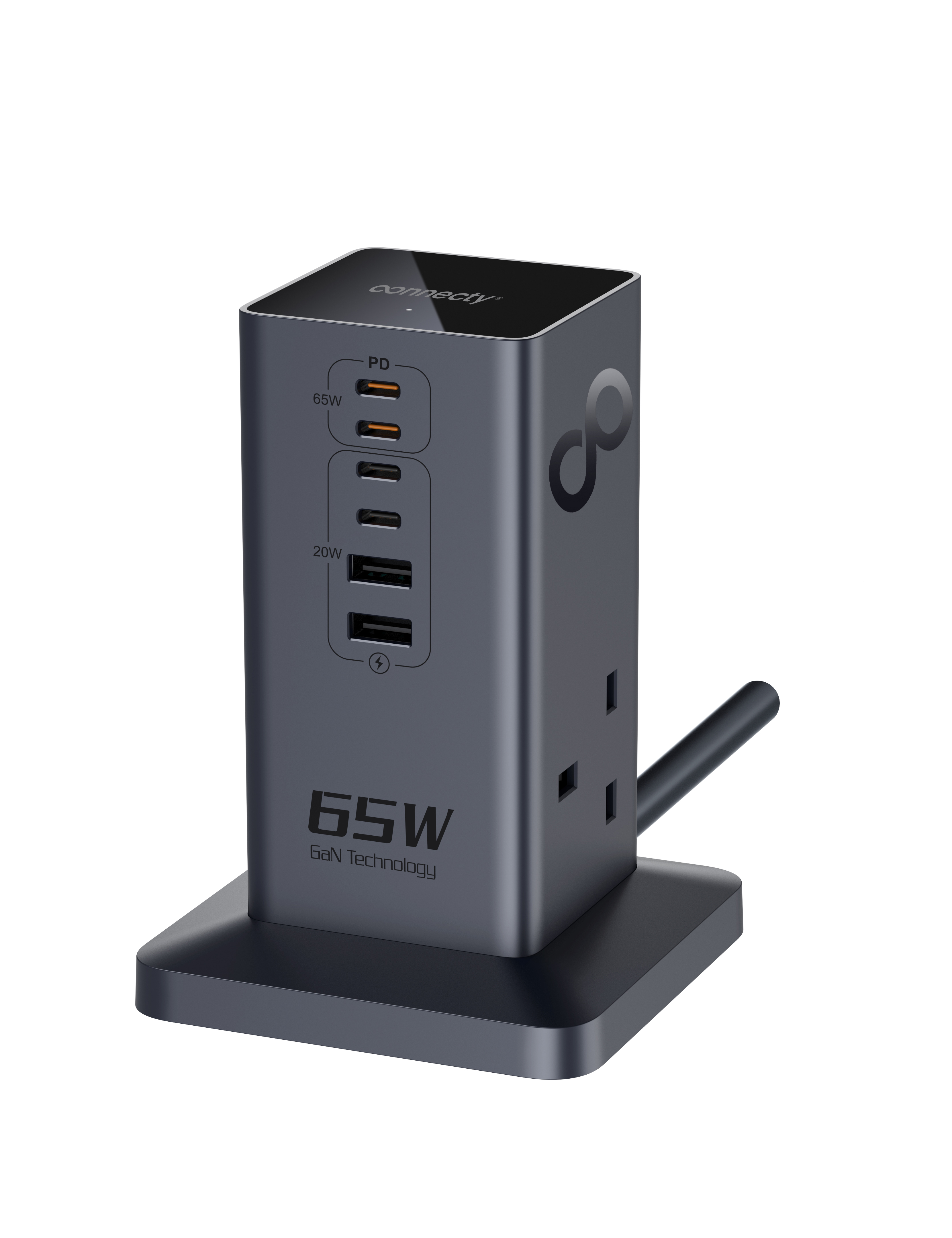 Connecty Just Tower+ 65w 8合1 2AC+6USB 充電拖板 PS106D