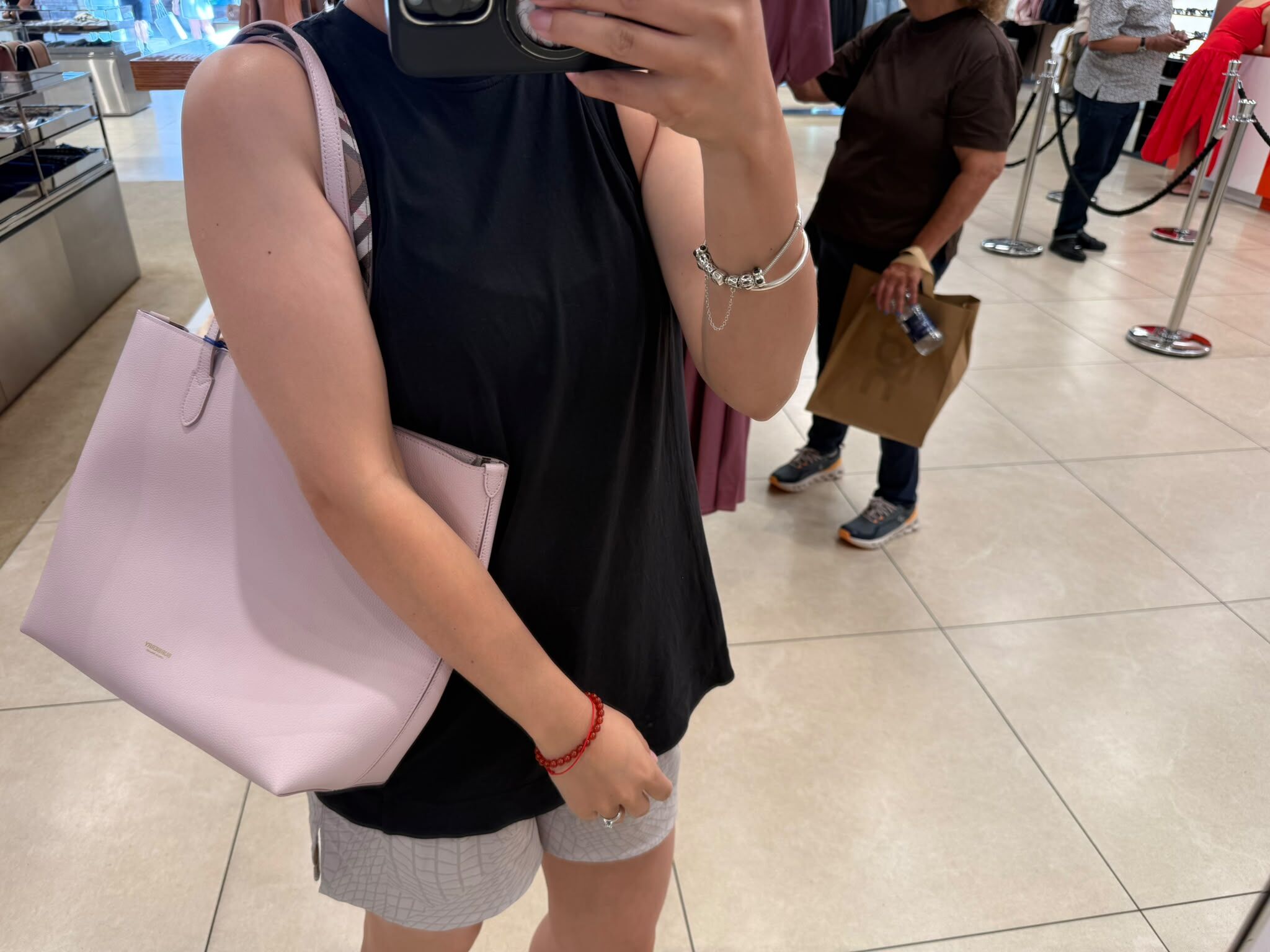 LYS02077 Burberry 丁香粉配內格紋Tote Bag