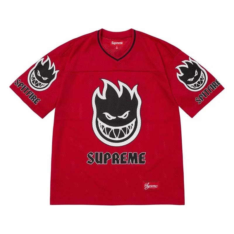 Supreme x Spitfire Jersey 火焰 球衣 短袖 紅色 SS26KN60-RD [台灣現貨]