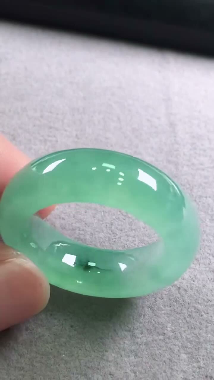 翡翠緬料天空藍玉戒指,天然翡翠A玉, 緬甸玉, Jade, Jadeite